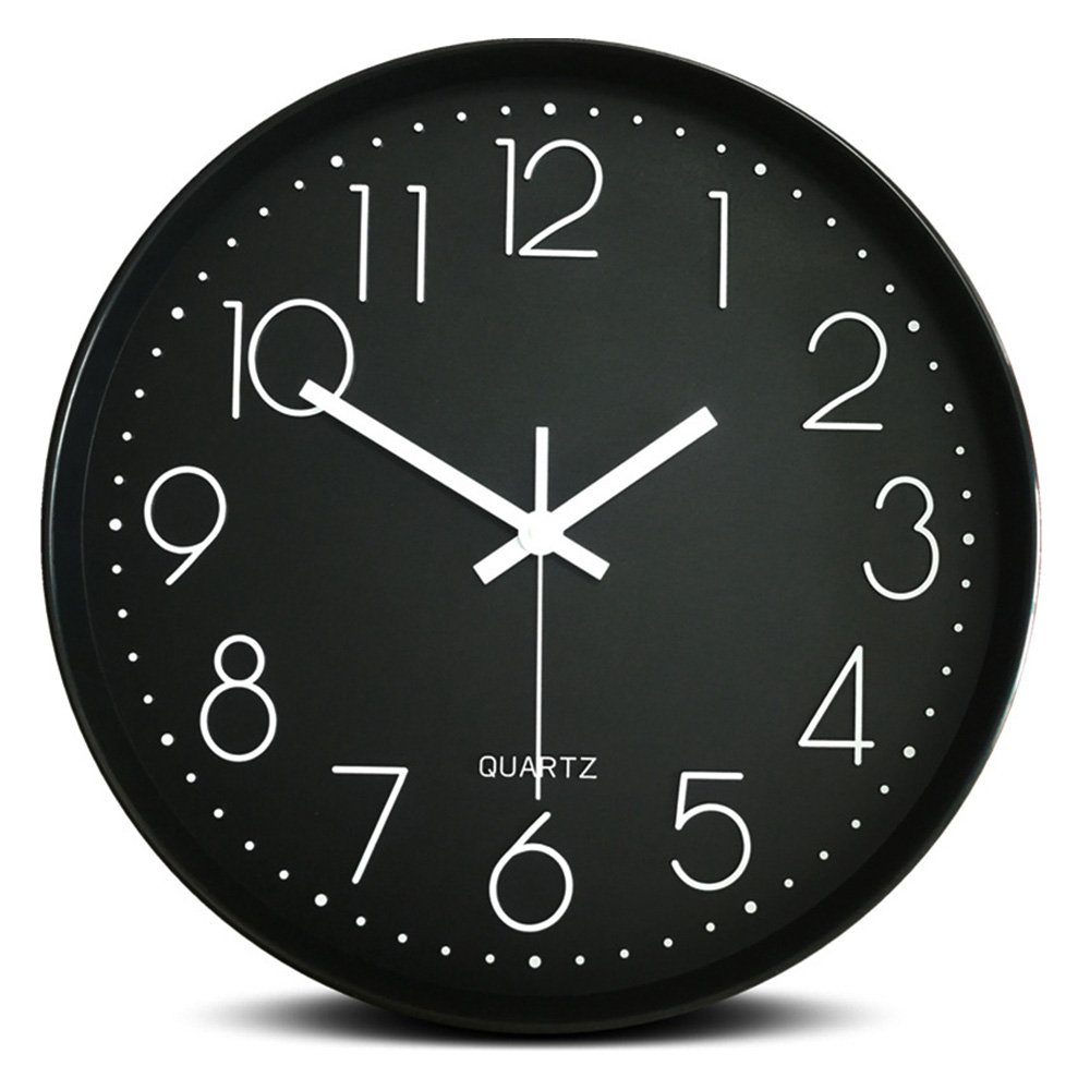 zggzerg Wanduhr 30cm Quartz Lautlos Wanduhr, ohne Ticken Runde dekorative W günstig online kaufen