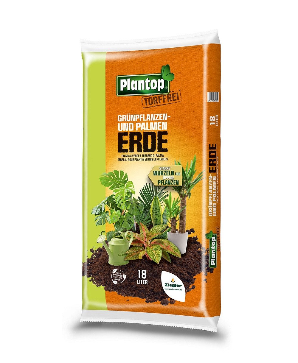 Blumenerde Plantop Grünpflanzen- und Palmenerde torffrei 18 L