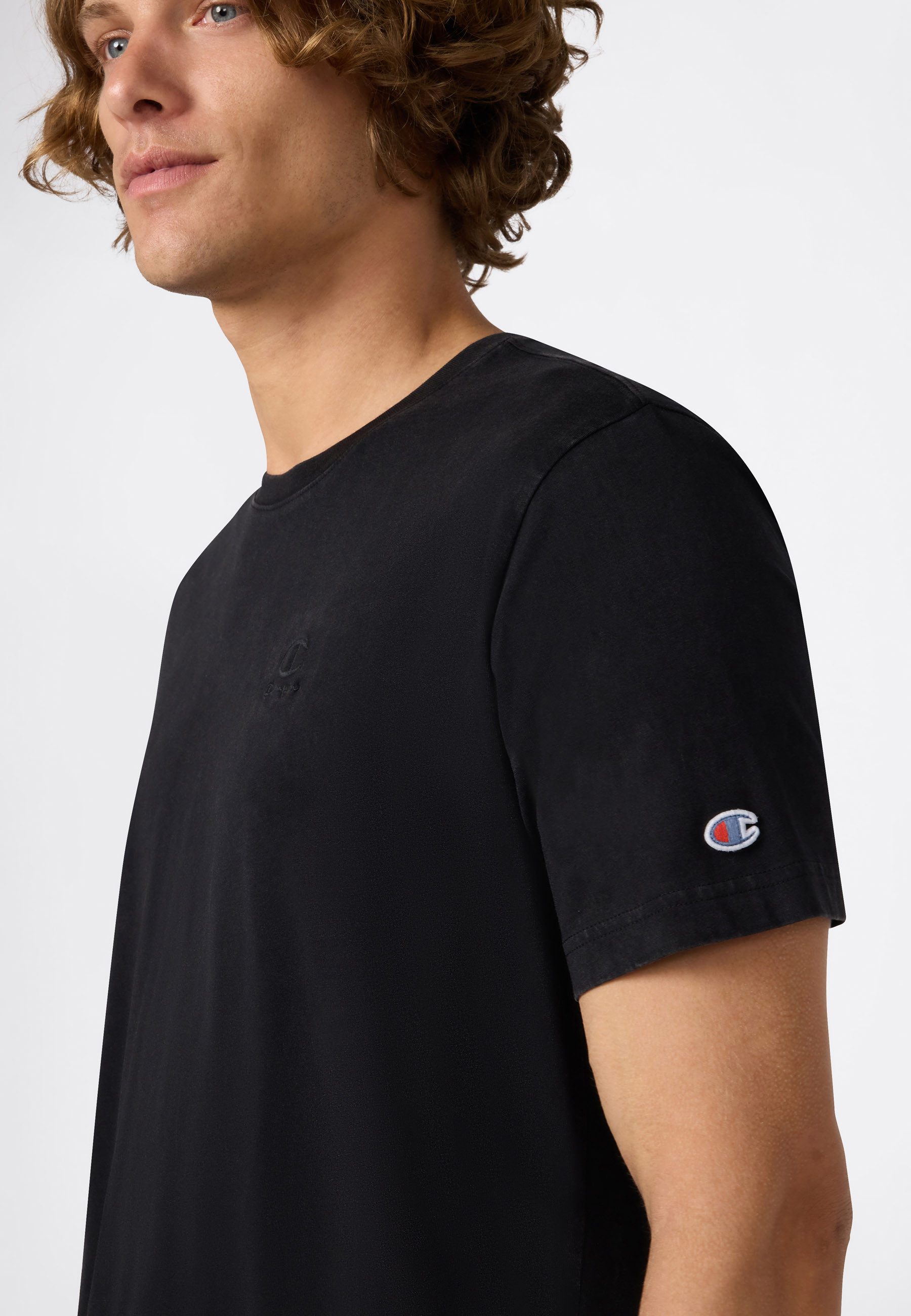 Champion T-Shirt ICONS Wash Crewneck T-Shirt aus Baumwolle, in den Größen S bis XXL