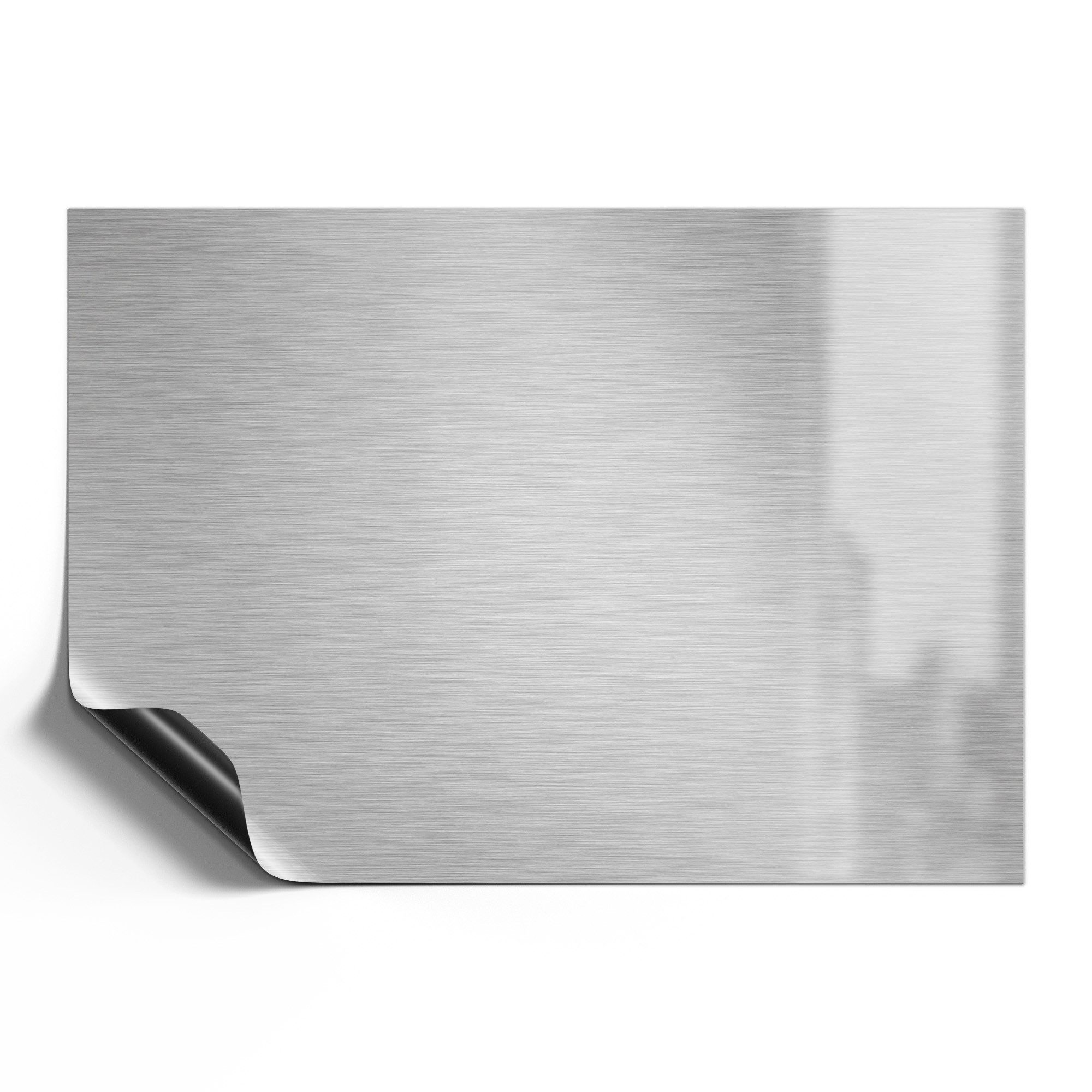 DEQORI Magnetfolie 'Gebürsteter Stahl', beschreibbar universal Magnetmatte magnetisch Folie Planer Kalender