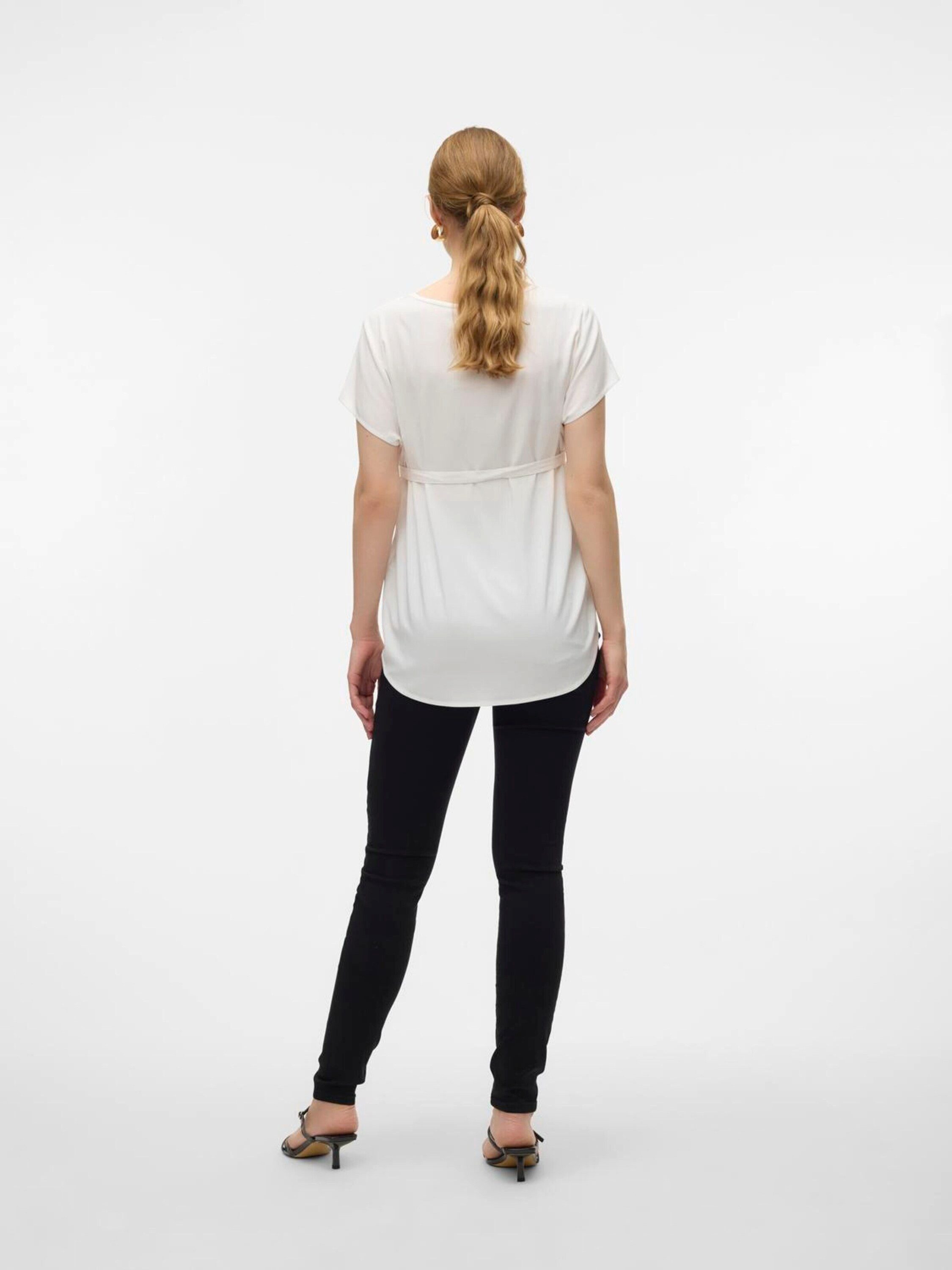 Vero Moda Maternity Kurzarmbluse BELLA (1-tlg) Drapiert/gerafft