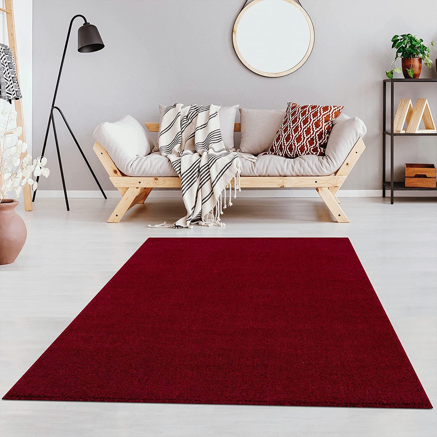 Jimri Teppich Lotus Wohnzimmer Teppich Einfarbig günstig online kaufen