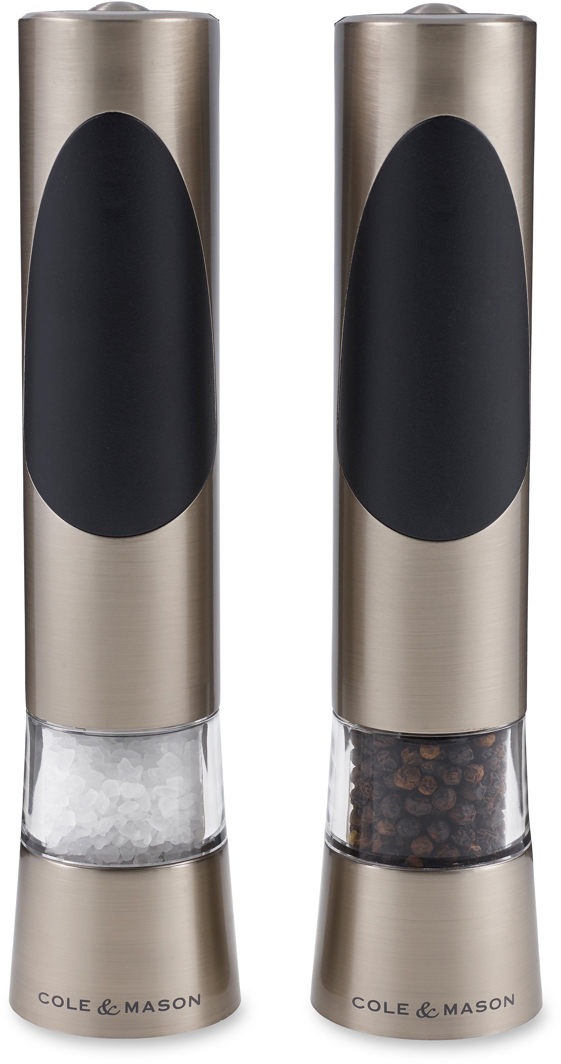 Cole & Mason Salz-/Pfeffermühle Richmond elektrisch, (2 Stück), mit Precision + Mahlwerk