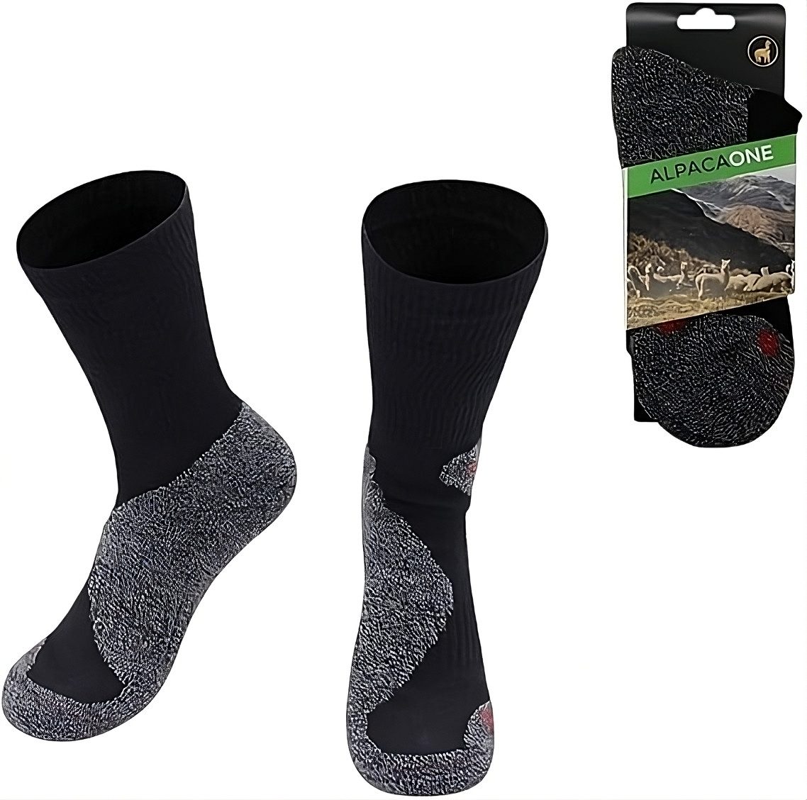 Wandersocken Alpaka Wander Socken Damen & Herren – 1 Paar, atmungsaktiv & weich