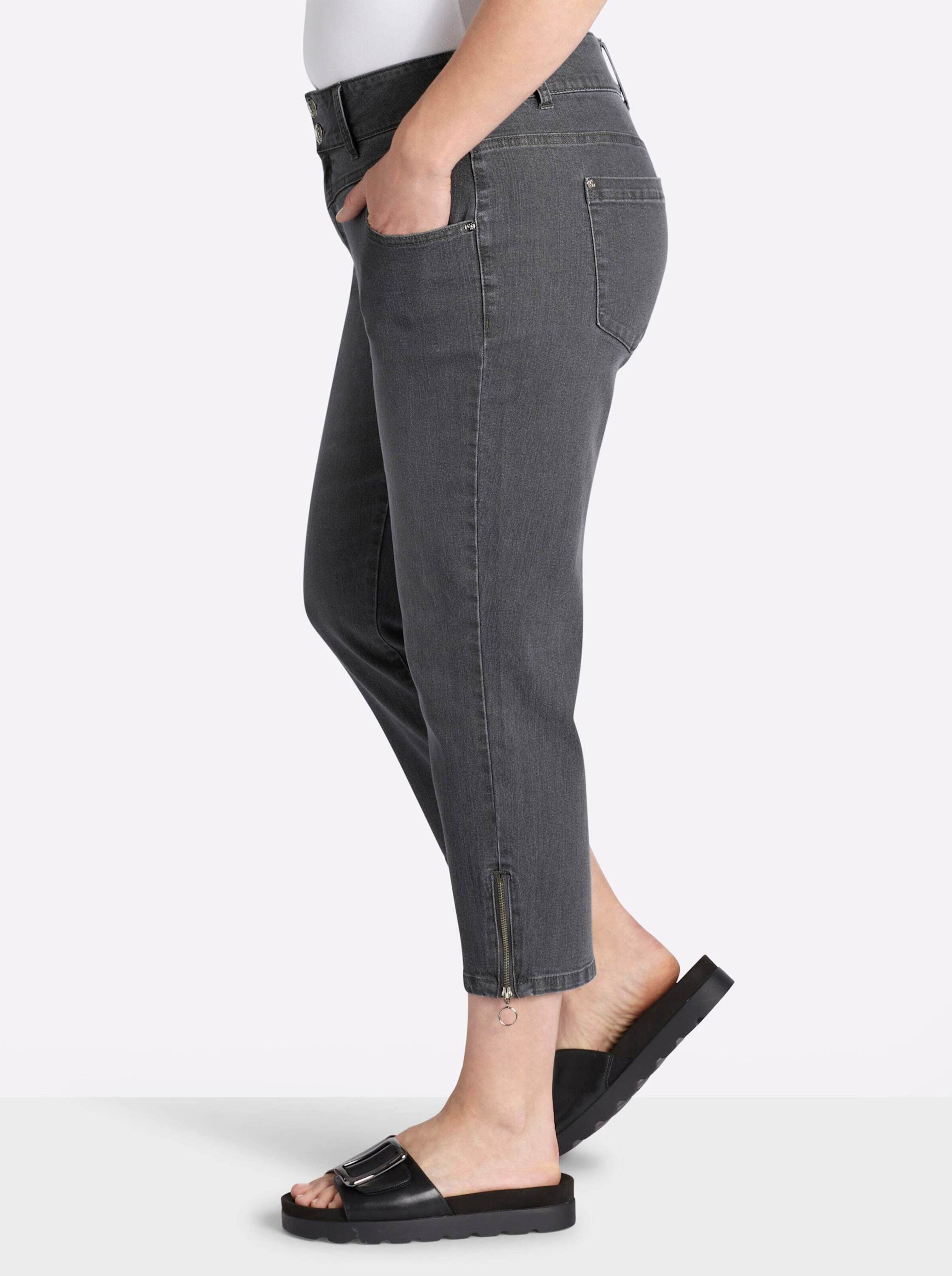 Sheego Jeansshorts 7/8-Jeans normal