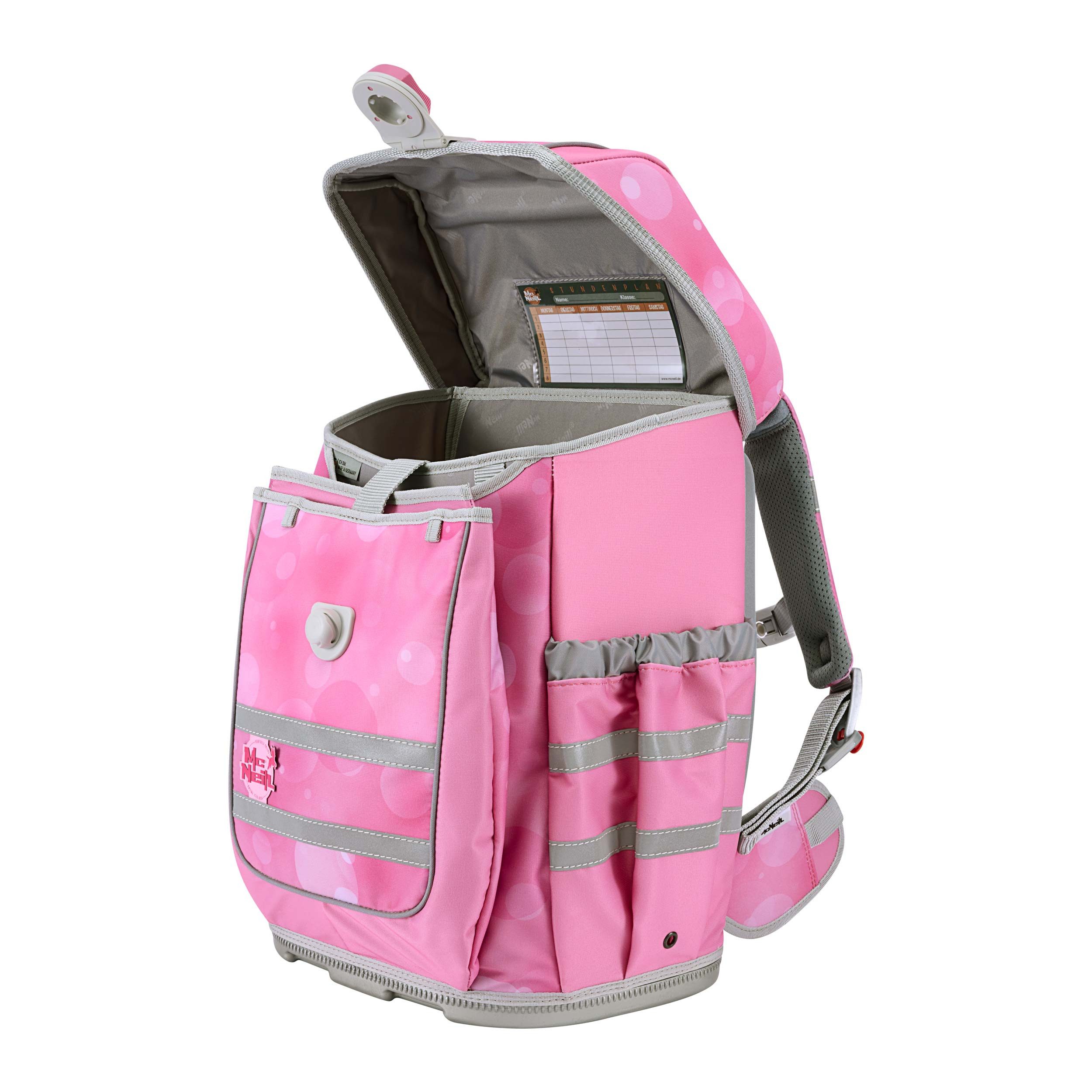 McNeill Schulranzen McOcean GIRLY Ballerina Schultasche 1. bis 4. Klasse (Set, 5-tlg., inkl. Federmäppchen, Turnbeutel, Schlamper und Motivmagnet), inkl. McAddy Ballett Ballerina