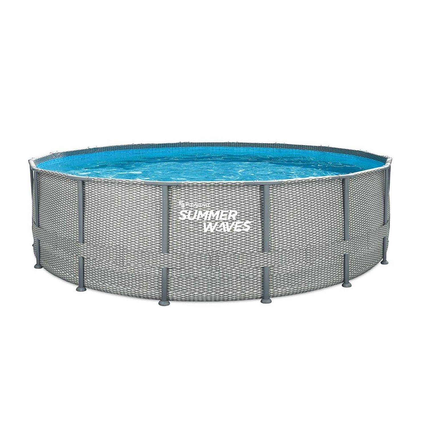 SUMMER WAVES Framepool TW75-P4D01648B Frame Elite Pool Natural Rattan 488x122cm