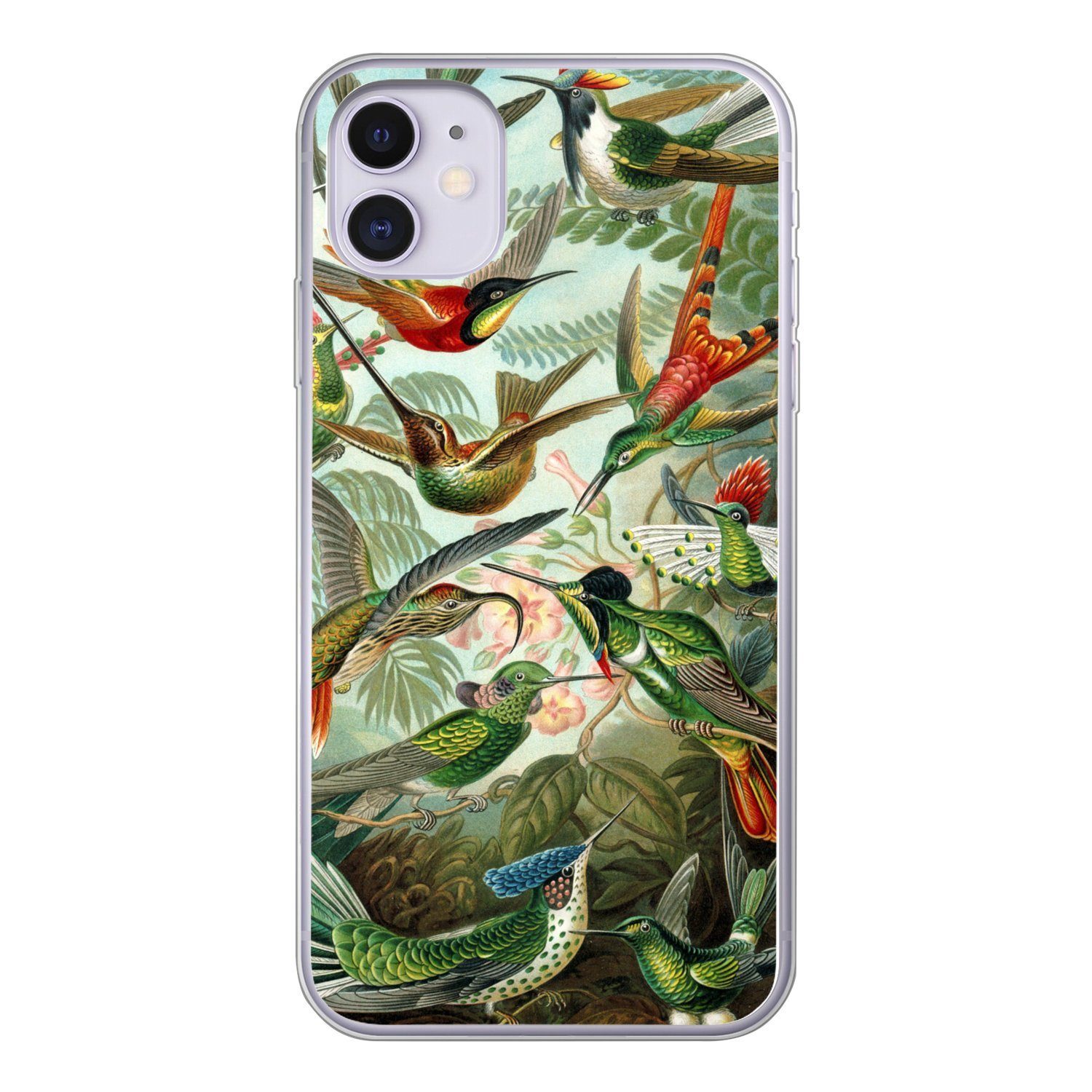 MuchoWow Handyhülle für Apple iPhone 11 Trochilidae - Alte Meister - Kunst, Smartphone-Bumper, Print, Handy Schutzhülle Dünn
