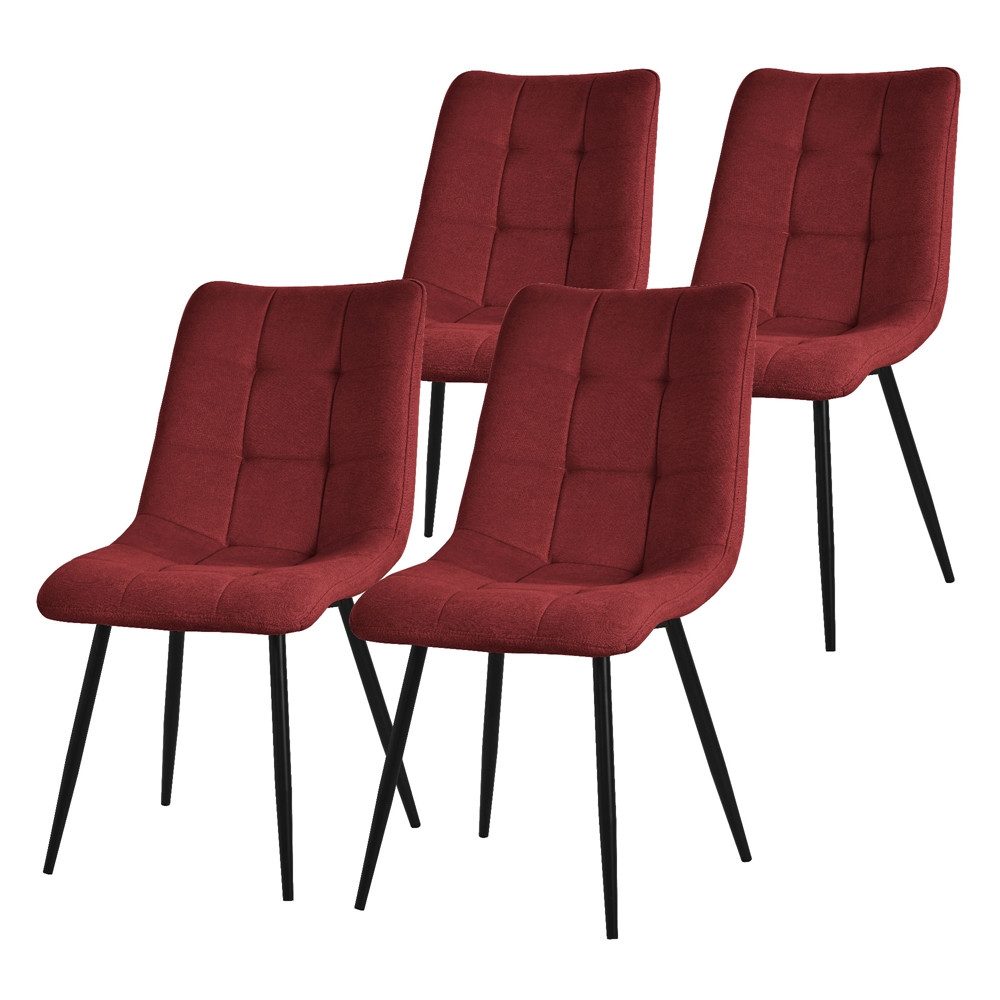 ML-DESIGN Stuhl Esszimmerstühle mit Rückenlehne moderne Design Lounge Küchenstühle (4 St), Polsterstuhl Esstischstühle 4er Set Küchenstuhl Polyester bis 120kg