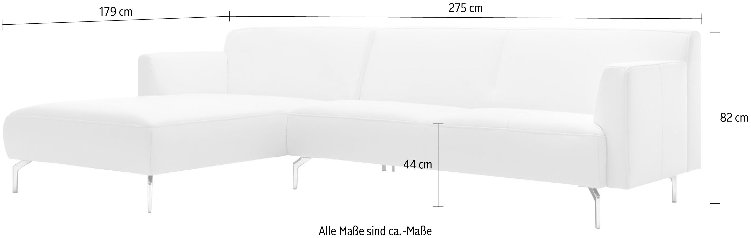 275 Optik, Breite sofa schwereloser cm minimalistischer, hülsta hs.446, in Ecksofa