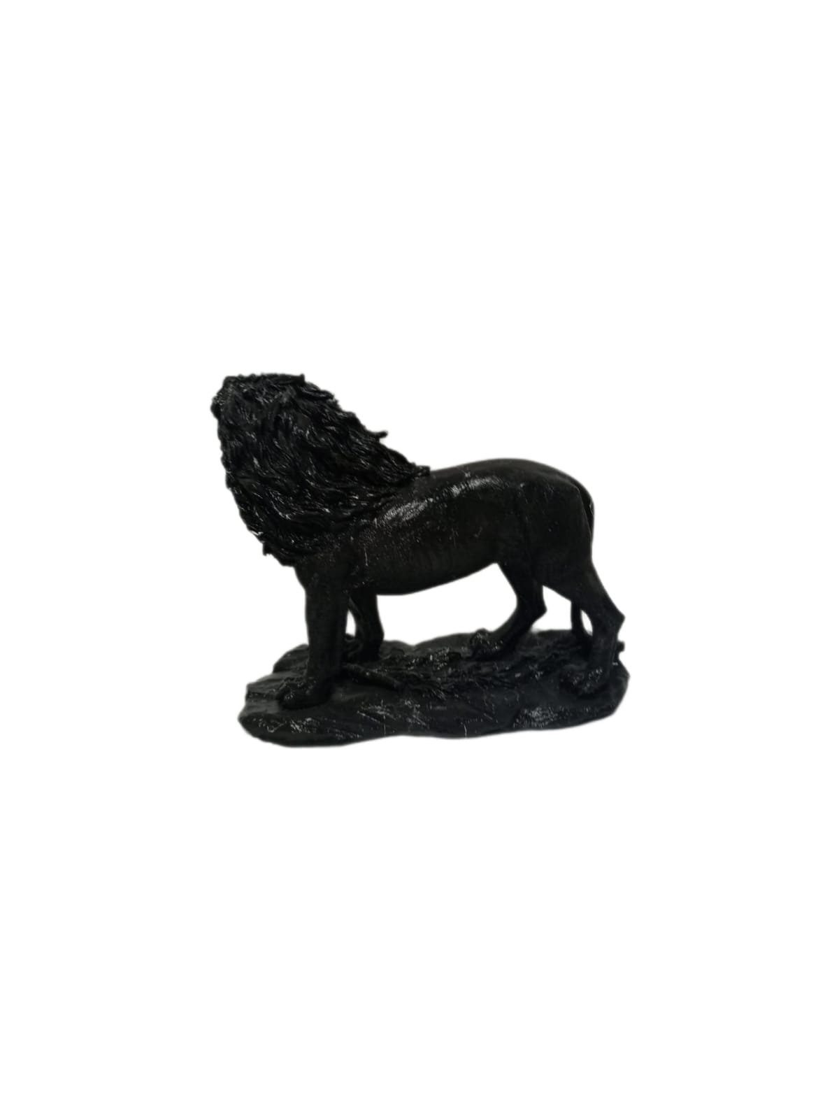 moebel17 Dekofigur Skulptur Löwe Schwarz aus Marmoroptik, Polyresin Dekofigur