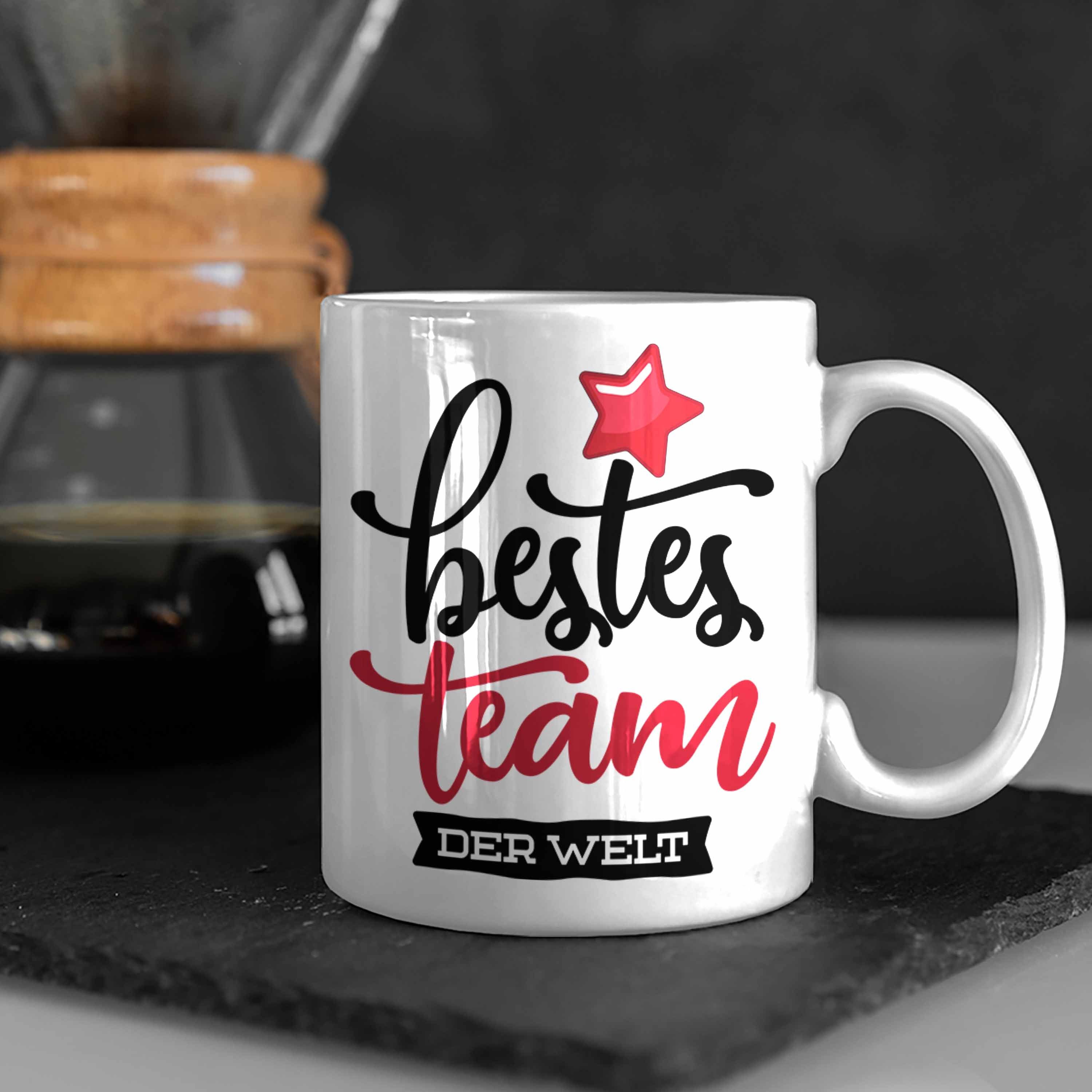 Kaffeetassen Weiss Geschenkidee Welt Tasse Team beste für der Trendation Team