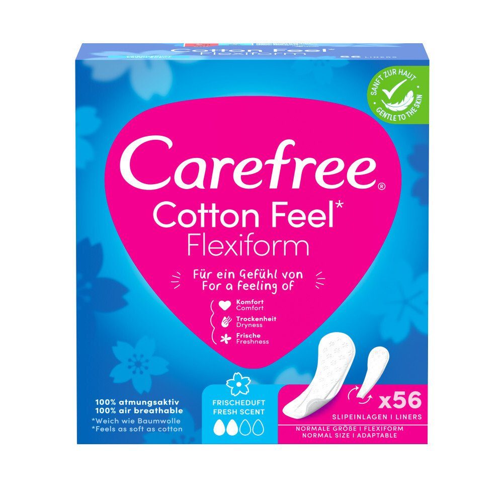 CAREFREE Slip-Einlage Cotton Feel Flexiform Frischeduft 280 St. (5x 56er-Pack)