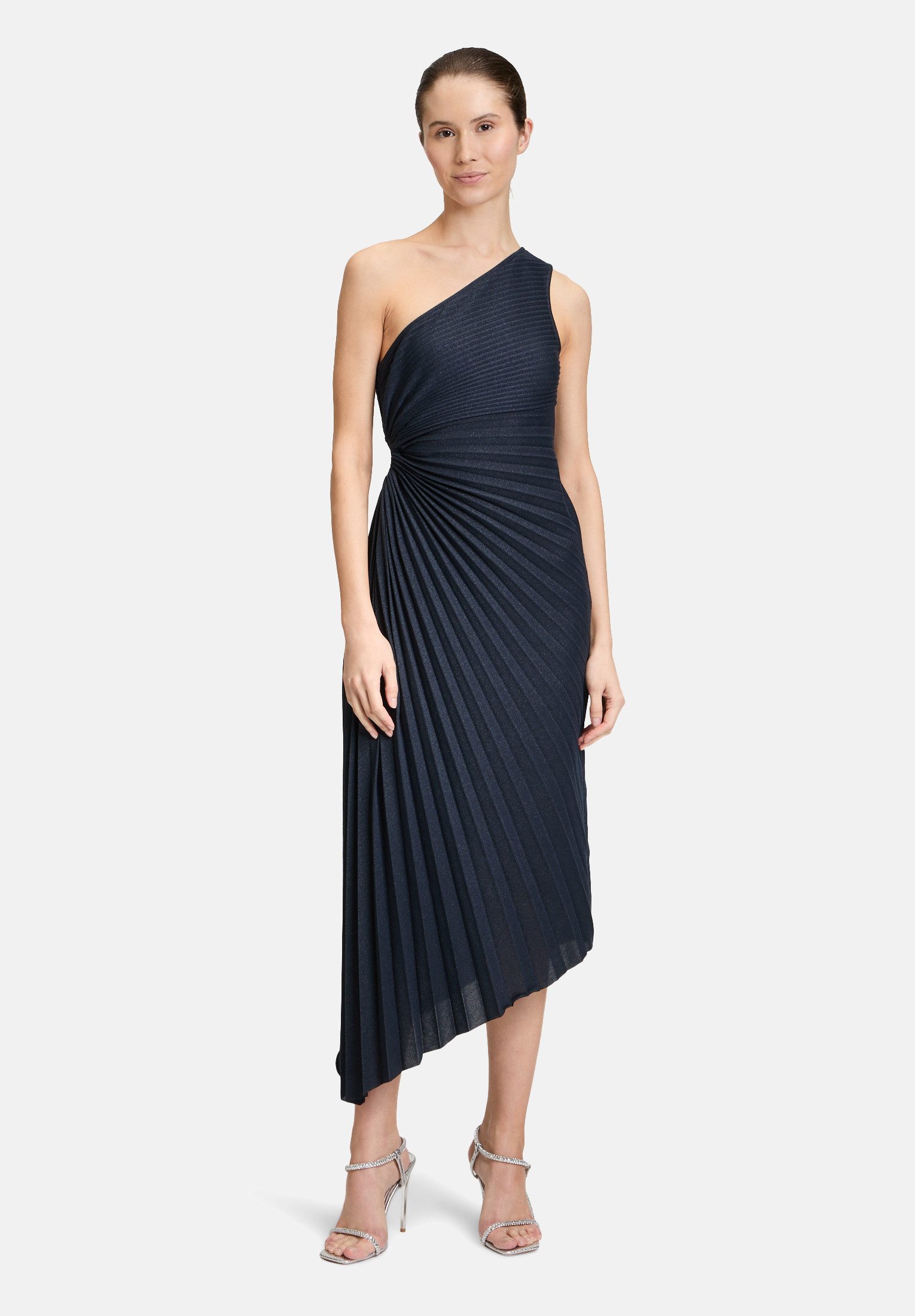 Vera Mont Abendkleid Damen im Glitzer-Look Plissee