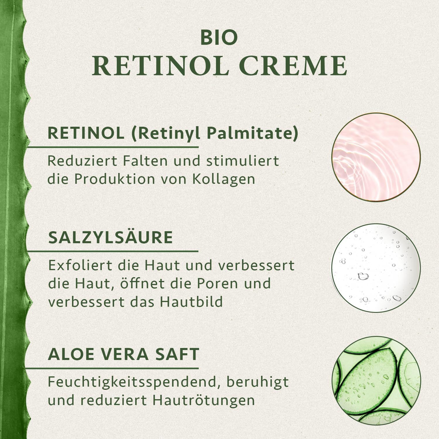 Satin Naturel Nachtcreme Retinol Bio Creme Nachtcreme - Anti-Aging - Kein Duft 100ml, 1-tlg.