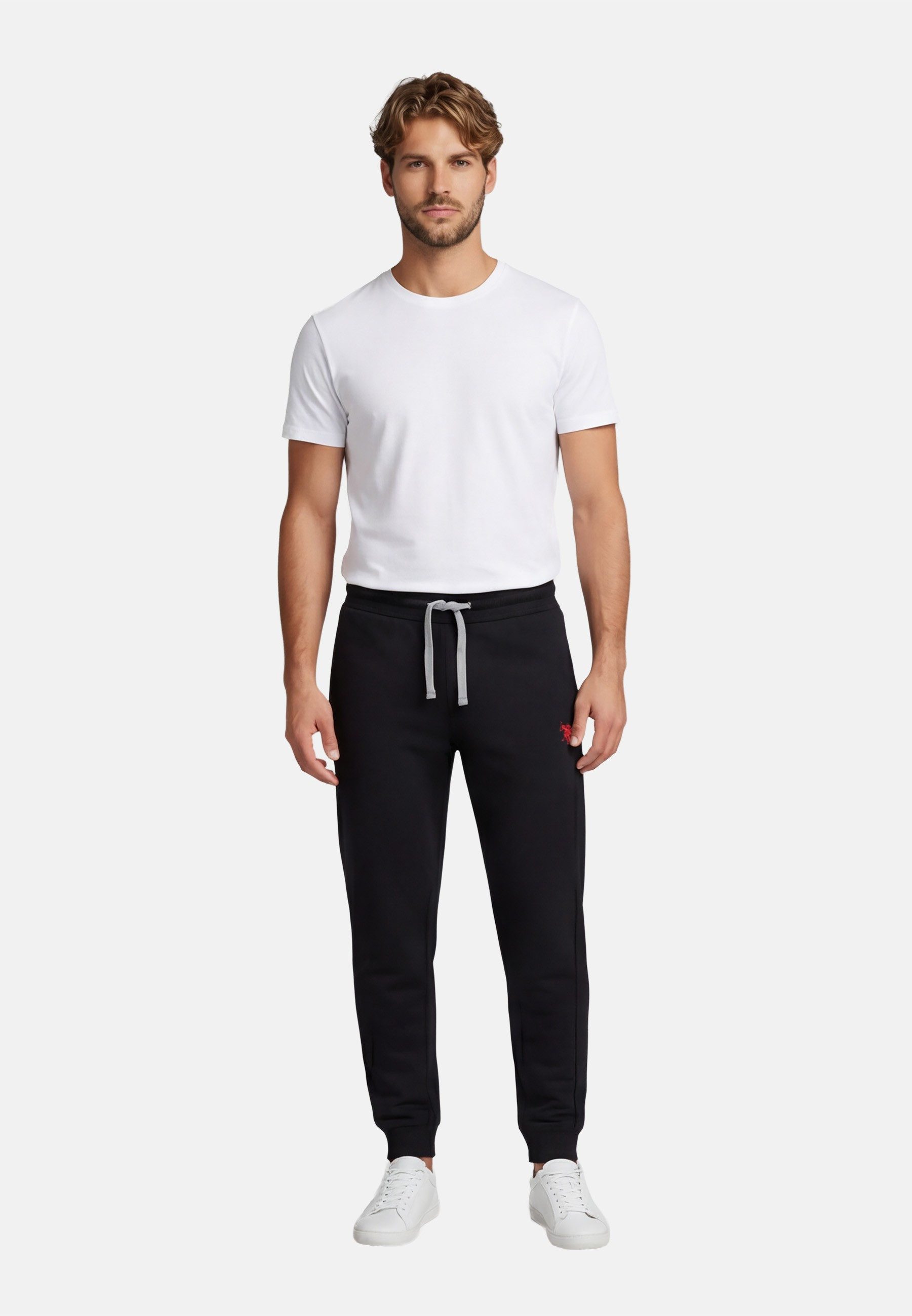 U.S. Polo Assn. Jogginghose USNaate Herren – Sweatpants mit Kordelzug und Bündchen Bequeme Sporthose mit Taschen und elastischem Bund