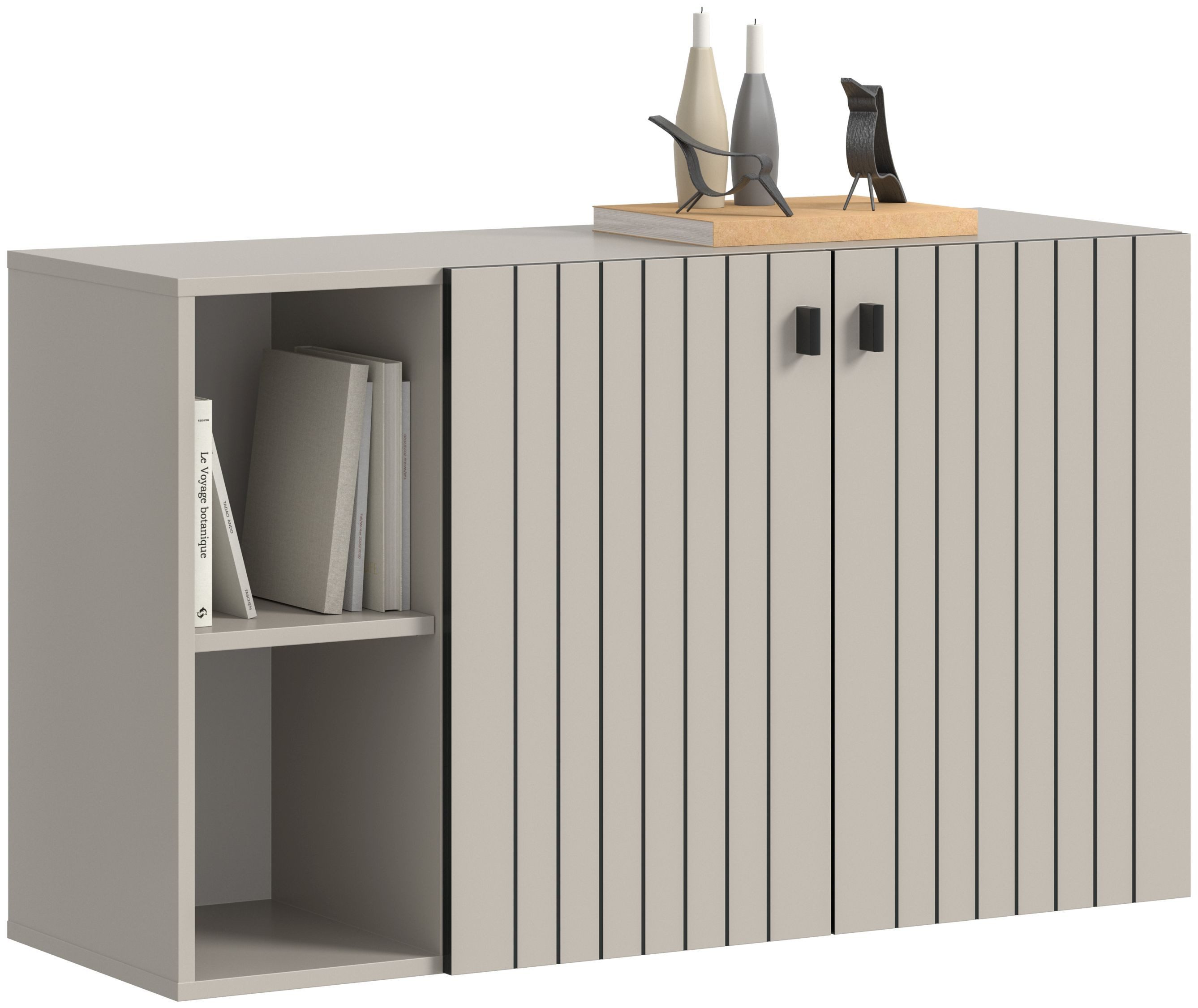 xonox.home Schuhschrank Station in Kaschmir Nachbildung B/H/T ca.: 106/63/37 cm