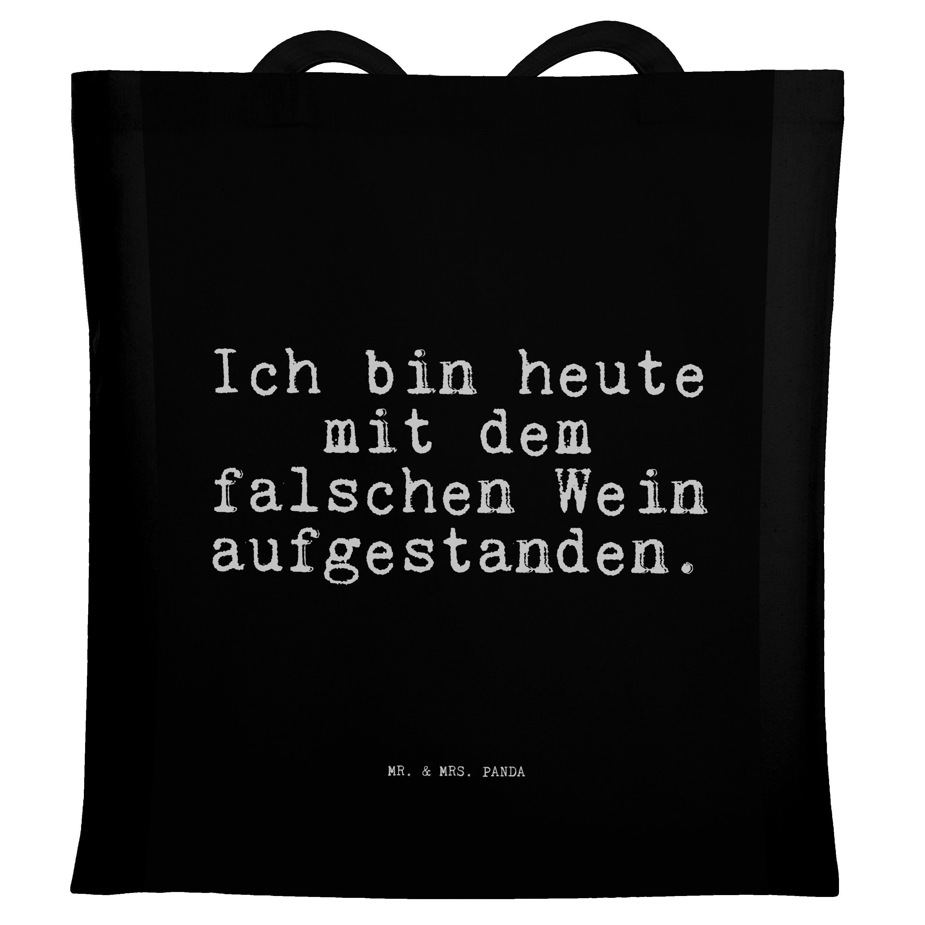 Mr. & Mrs. Panda Tragetasche »Ich bin heute mit... Schwarz Weisheit