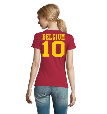Blondie & Brownie T-Shirt Damen Belgien Sport Trikot Fußball Weltmeister Meister WM