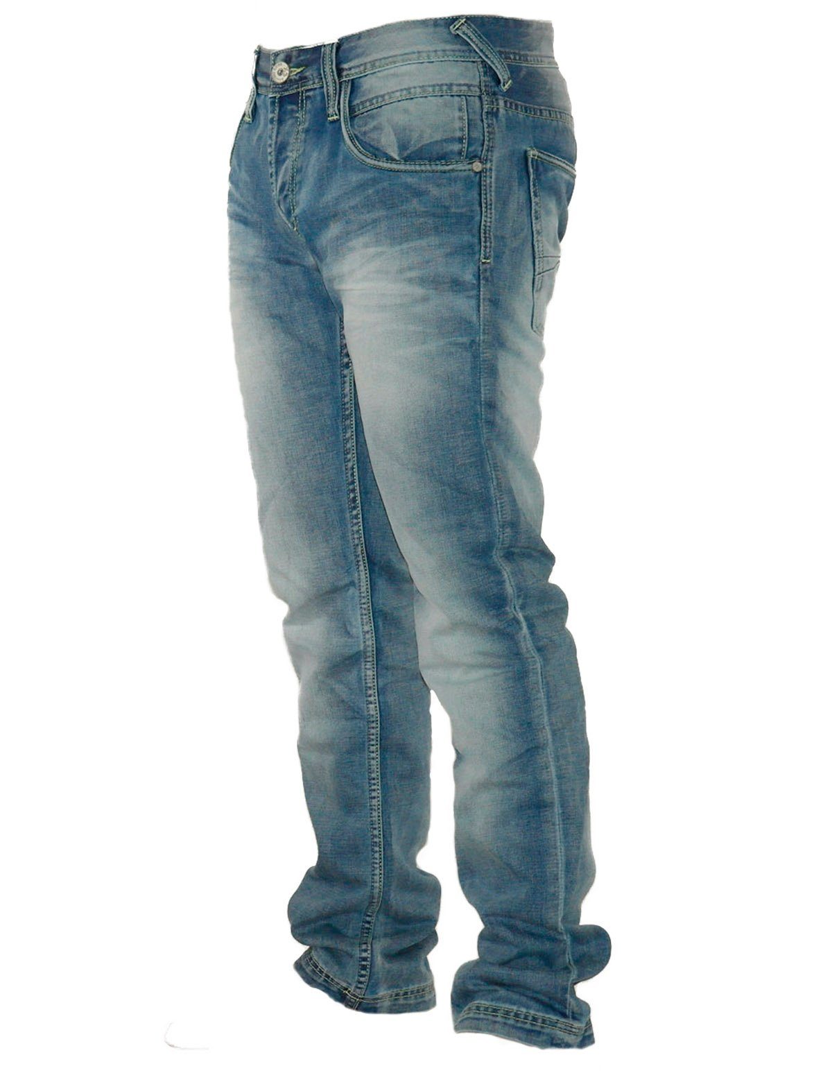 Jeans Hosen Herren X3C14M26 YESET Knopfverschluss Boyfriend-Jeans mit