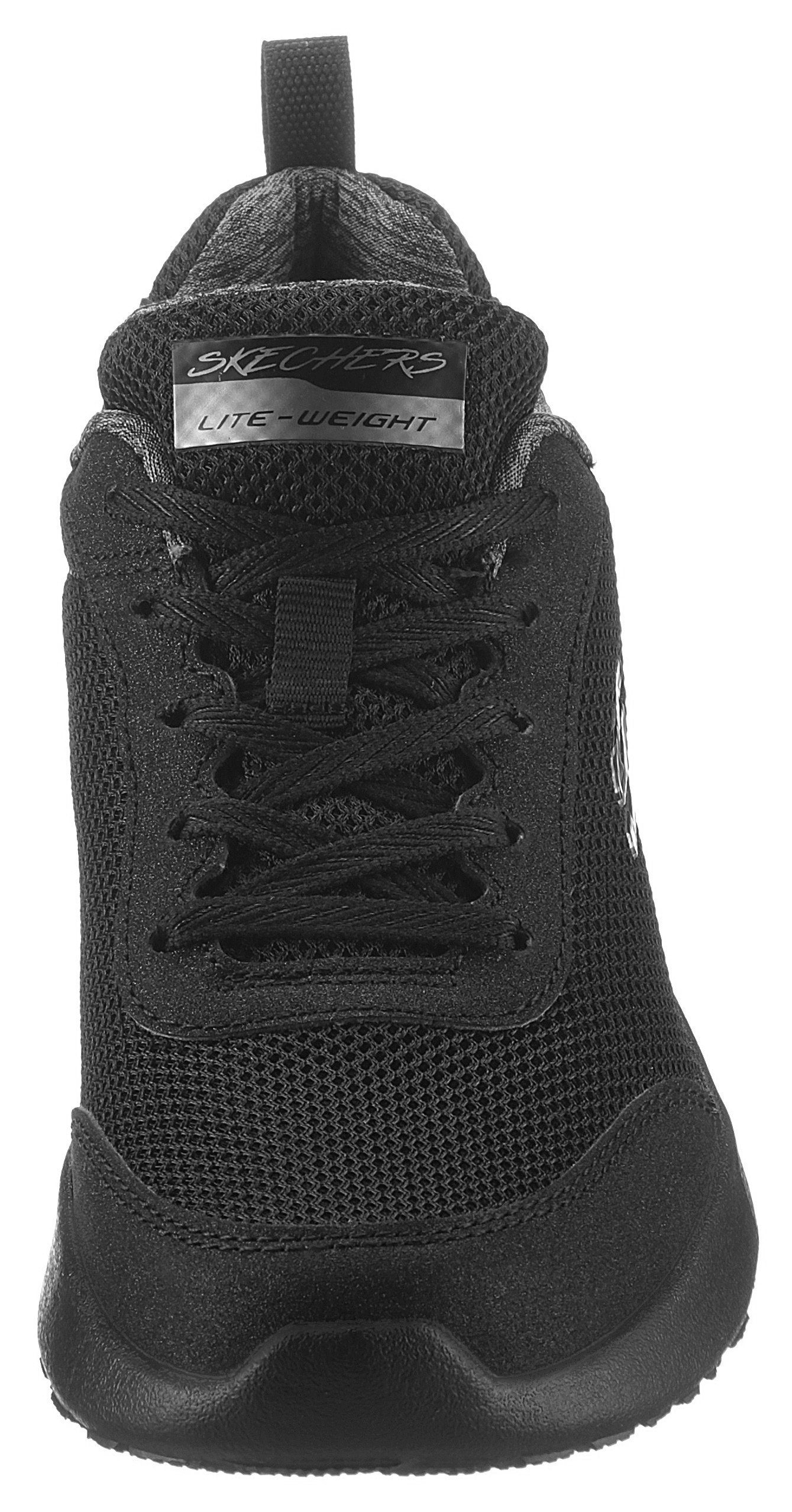 an black Sneaker Metallic-Element Brake Skechers mit der - Dynamight Ferse Skech-Air Fast