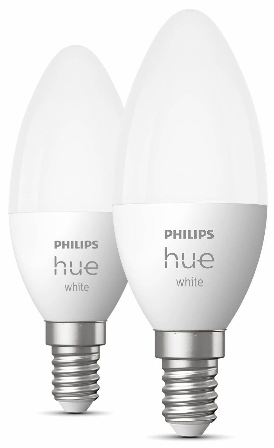 Philips Hue LED-Leuchtmittel White E14 Doppelpack 2x470lm!, E14, 2 St., Warmweiß