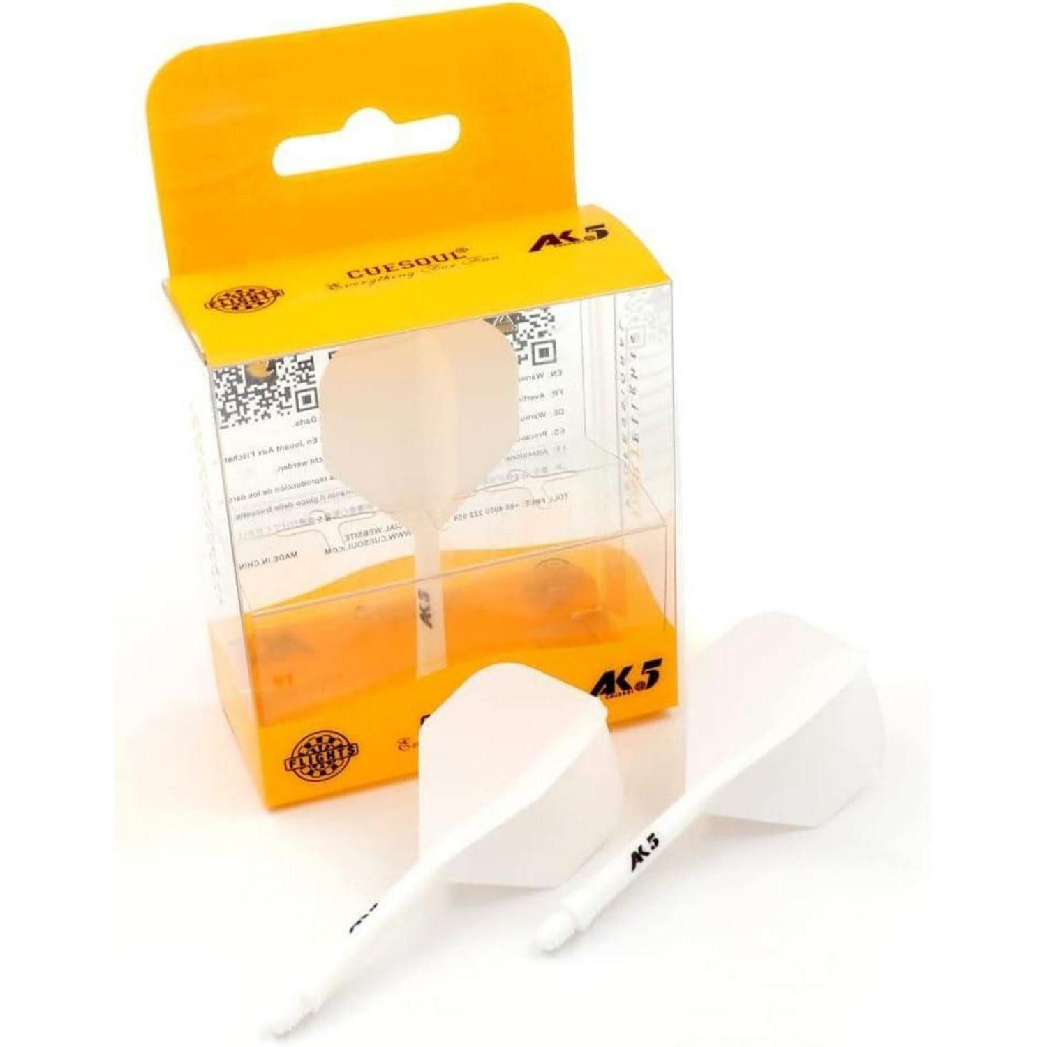 LuxusKollektion Pfeilschaft Dartschäfte Flights Farben Muster 3er Set S Standard-Weiß-M CSAK-58XYS