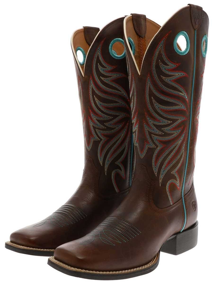 Ariat ROUND UP RYDER Brown Damen Westernreitstiefel - braun Cowboystiefel