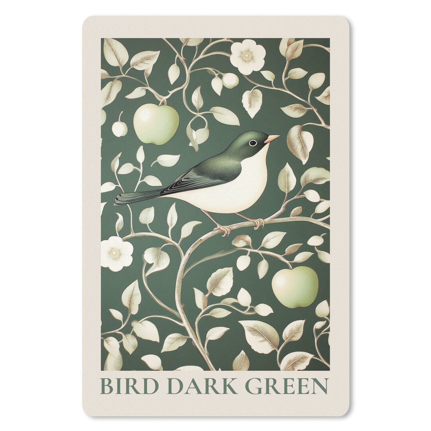 MuchoWow Mauspad Grün - Vogel - Blumen (1-St), Maus Pad Klein, Gaming Zubehör, Büro Deko, 18x27 cm