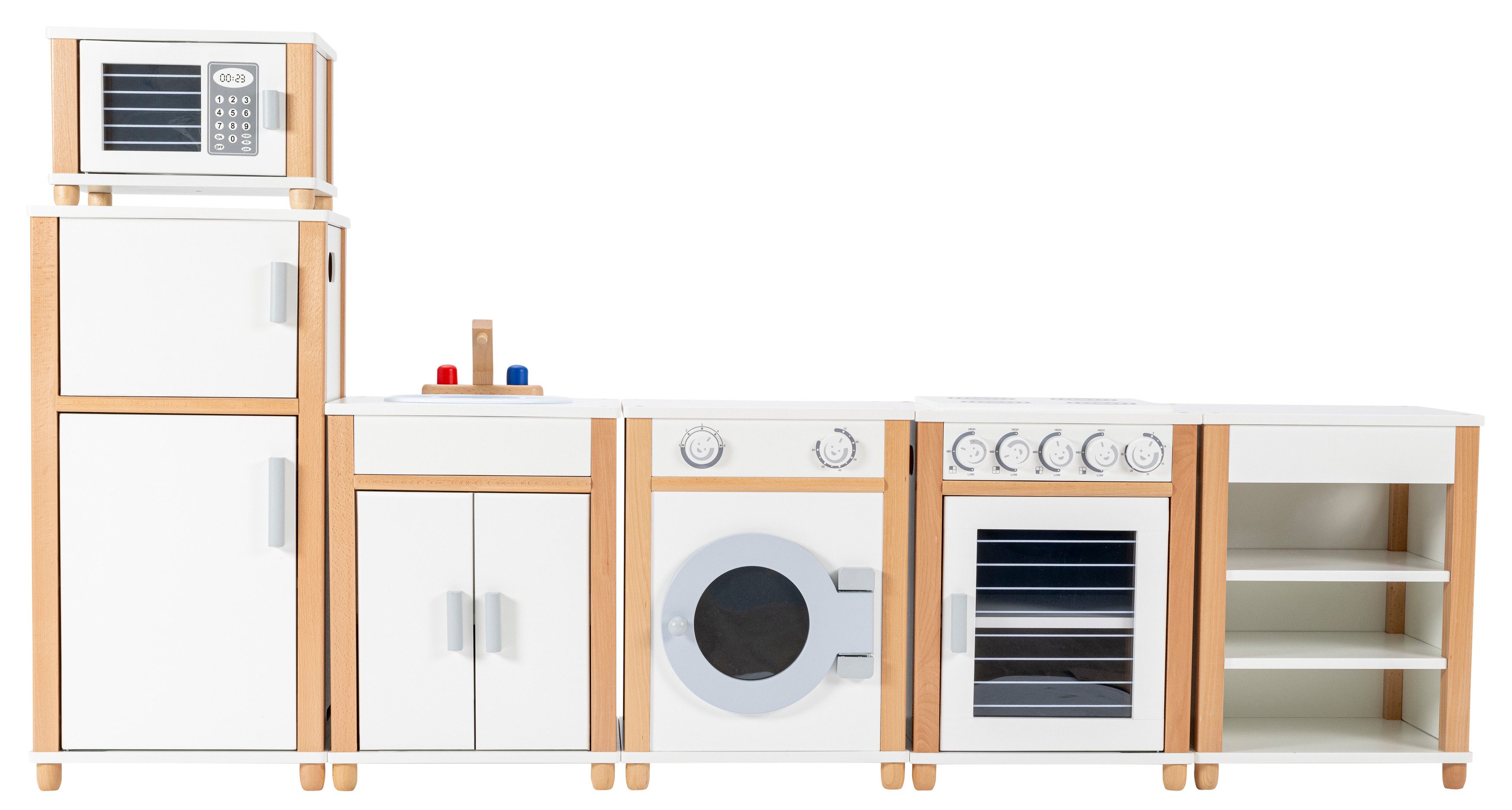 Betzold Kinder-Küchenset Kinderküche 2 m – große Spielküche - Kochen als Rollenspiel