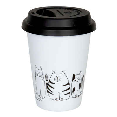 Könitz Coffee-to-go-Becher »Funny Cats Mug mit Deckel«, Metall