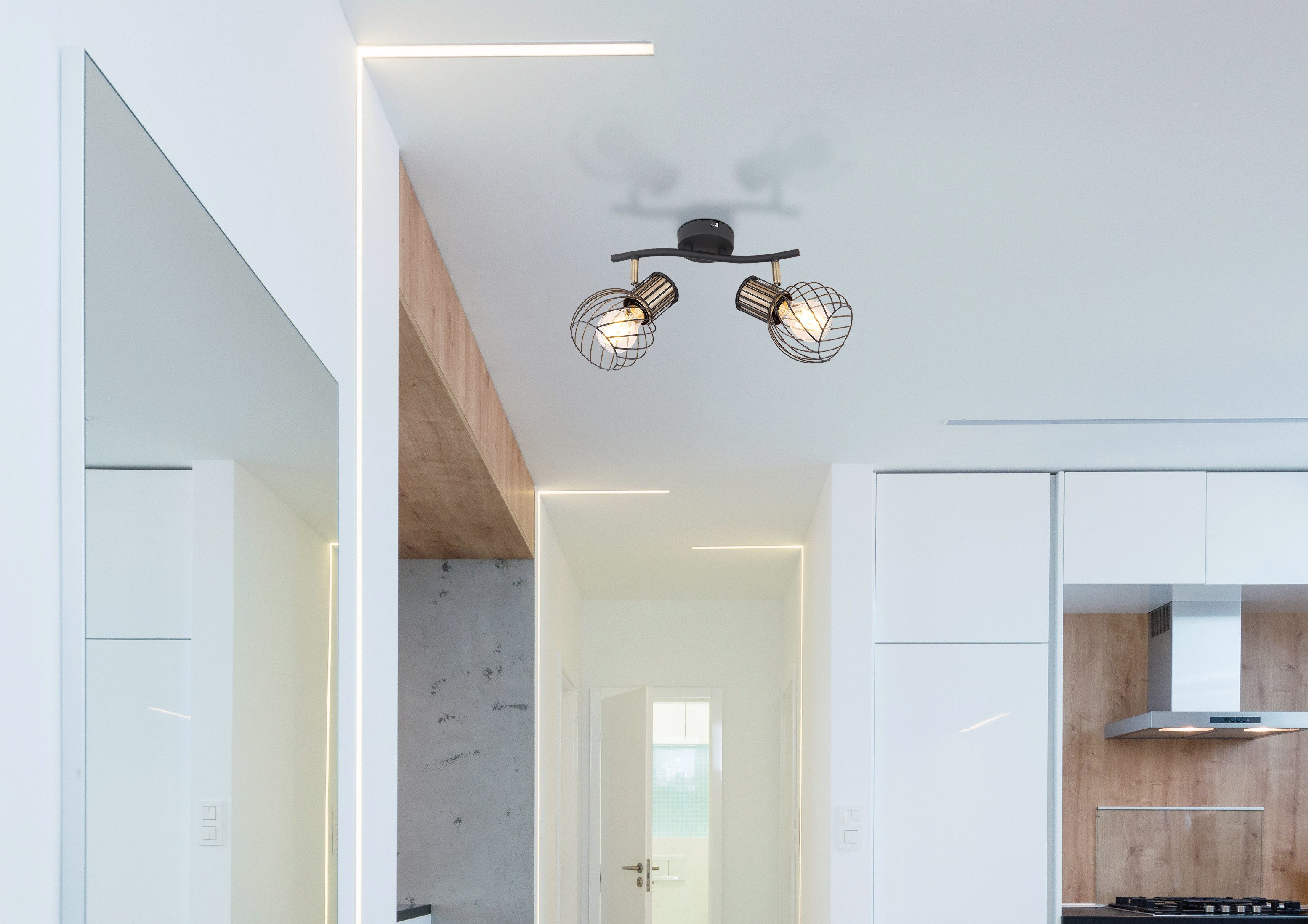 GLOBO LIGHTING Deckenstrahler ARGUSTO, ohne Leuchtmittel, Spot Deckenspot Flur Schlafzimmer Wohnzimmer