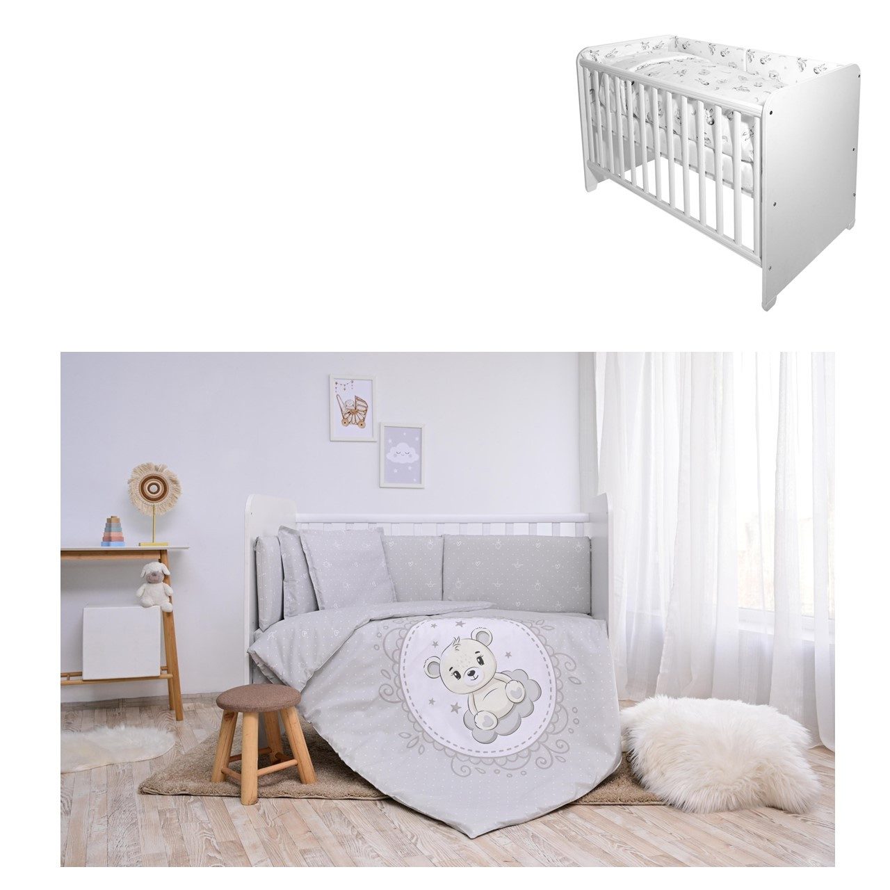 Babybettwäsche Babybettwäsche Set Smile 6-tlg