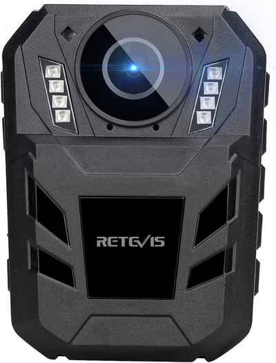 Retevis RT77B,Polizeikamera 4000mAh IP54 FHD-Körperkamera,IR-Nachtsicht(32 GB) Videokamera (1440P Tragbare 170° -Mini Bodycam, für Polizei)