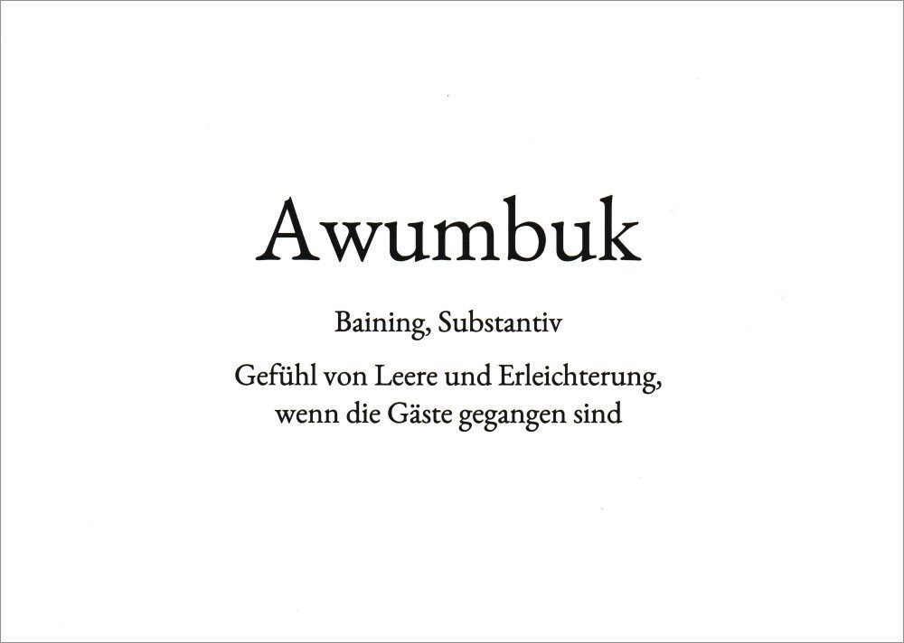 Postkarte Wortschatz- "Awumbuk"