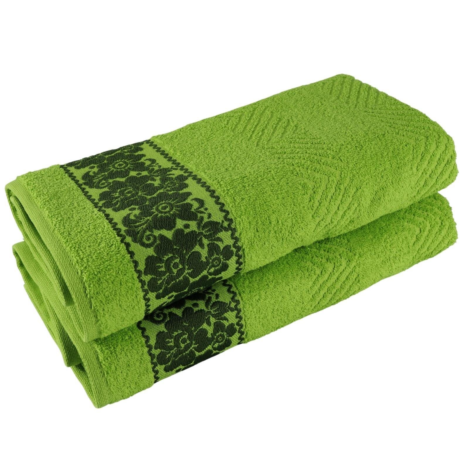 Plentyfy Duschtücher Handtuch Set 2teilig Set aus - Handtuch Baumwolle Duschhandtuch - (2-St), 100% Frottee 100% Badetuch Baumwolle