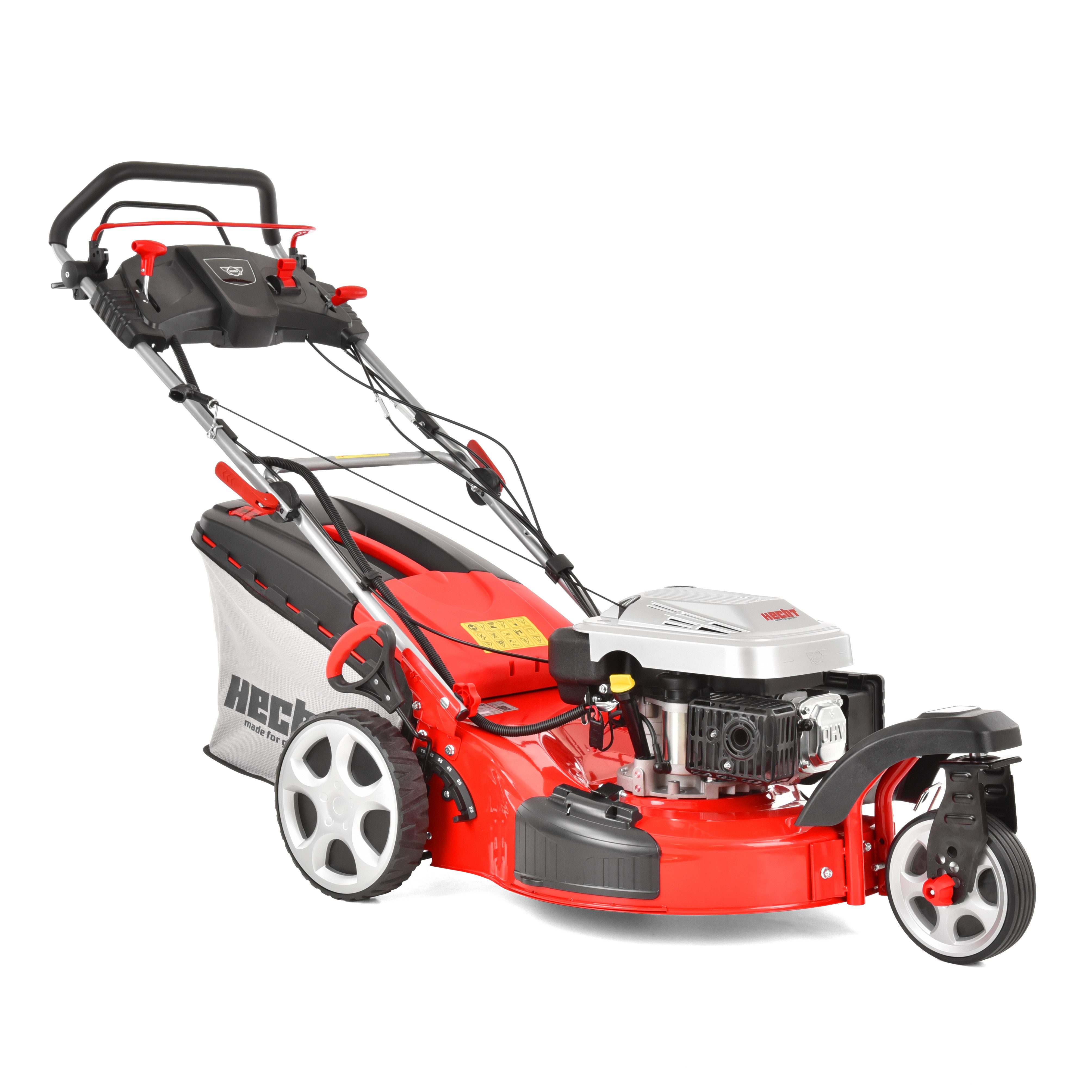 Hecht Benzinrasenmäher 3-Rad Mäher 5563 SXE mit Elektrostart, Radantrieb, 5in1 Funktion, 56 cm Schnittbreite, 4-Gänge, 3 - 4,5 kmh, 4,4 kW / 6,0 PS