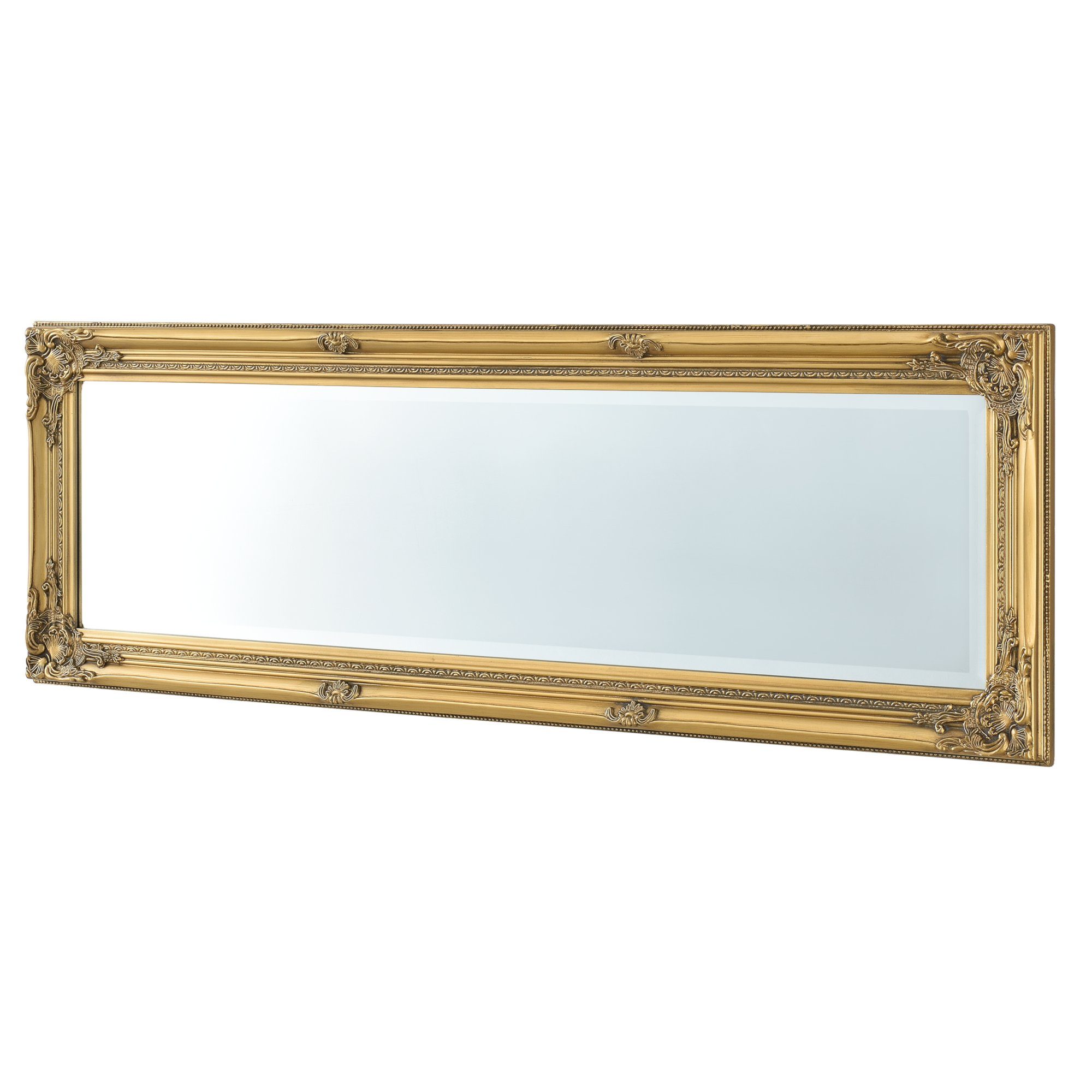 en.casa Wandspiegel, »Livorno« Ganzkörperspiegel 132 x 42 cm Antik Spiegel Goldfarben