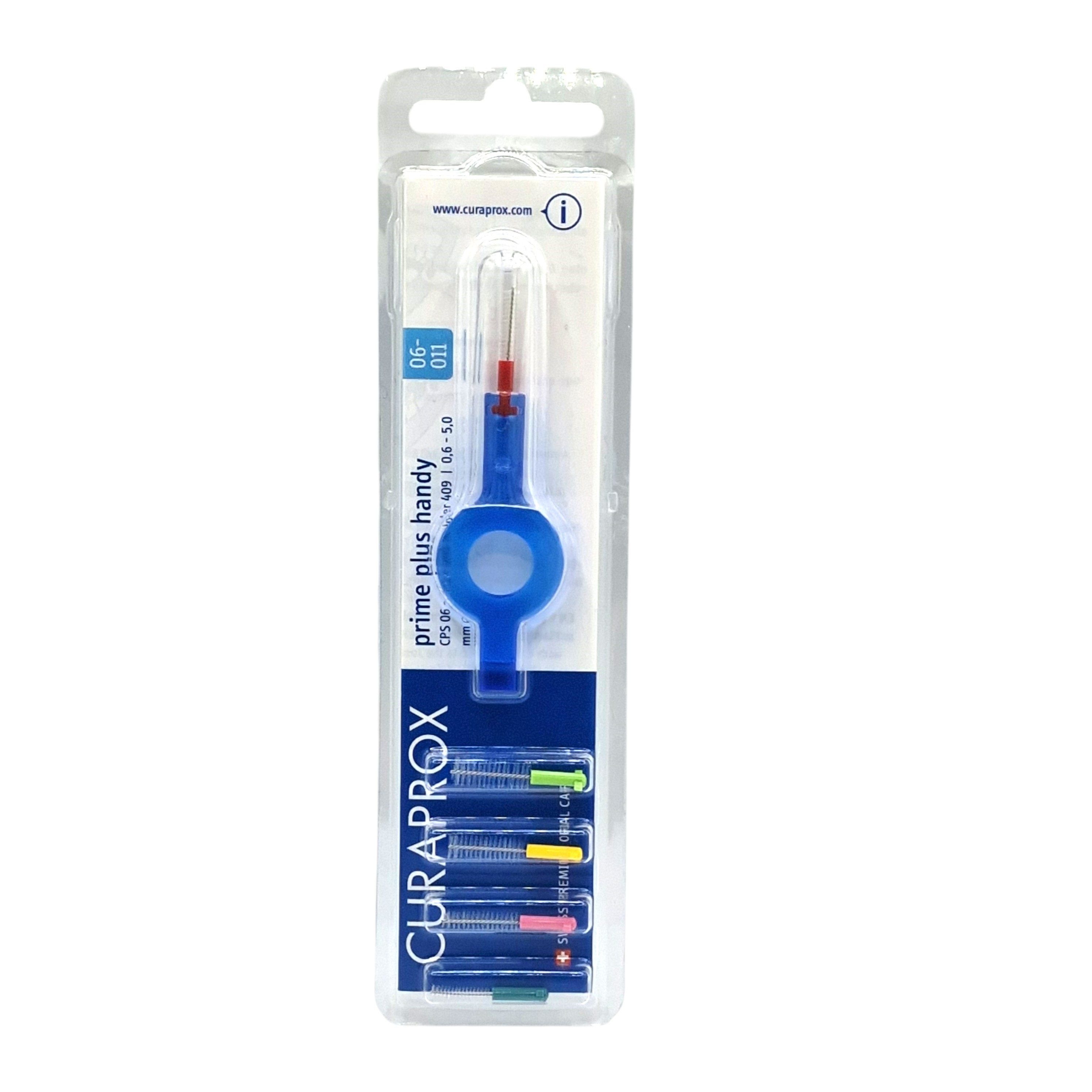 CURAPROX Interdentalbürsten Curaprox Prime Plus Handy Holder 409 mit CPS Bürsten 0,6mm bis 5,0mm.