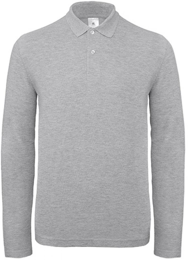 B&C Langarm-Poloshirt Herren Long Sleeve Polo ID.001 / 100 % Baumwollpiqué günstig online kaufen