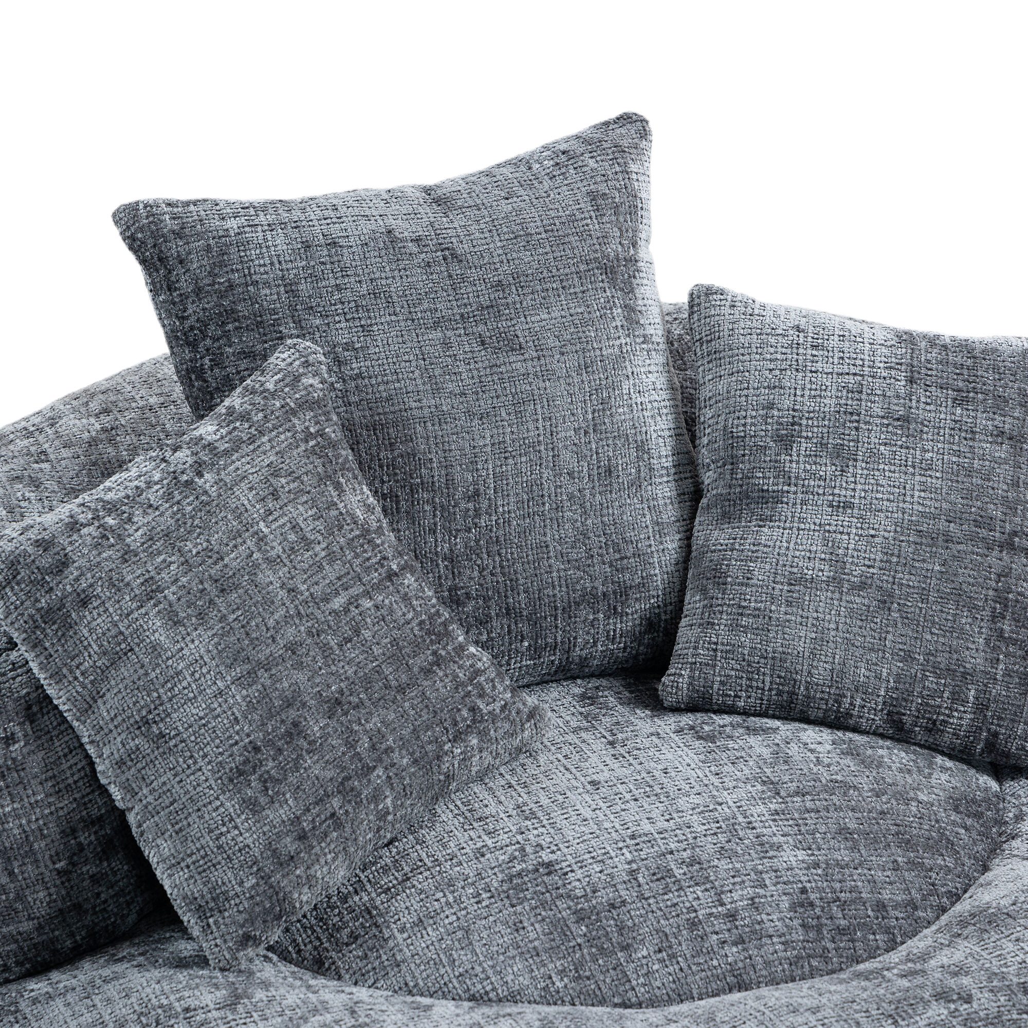 STILVORA Relaxsessel Indoor & Outdoor Sitzsack bean bag sofa mit hohen Rücken,Lazy Sofa (Lazy Sofa mit hohem Rücken und 3 Kissen – Ergonomischer Sitzsack für Erwachsene & Kinder, Chenille-Stoff, für Wohnzimmer, Büro & Schlafzimmer, Komfortabler Lounger, Gaming Stuhl, 150 kg Kapazität), 108 x 108 x 52 cm