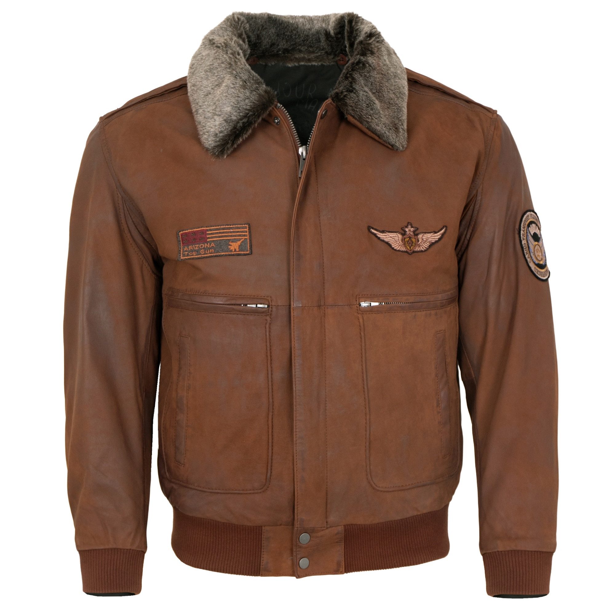Maddox Lederjacke Laslo Maddox - Herren Lederjacke Fliegerjacke Lammnubuk w günstig online kaufen