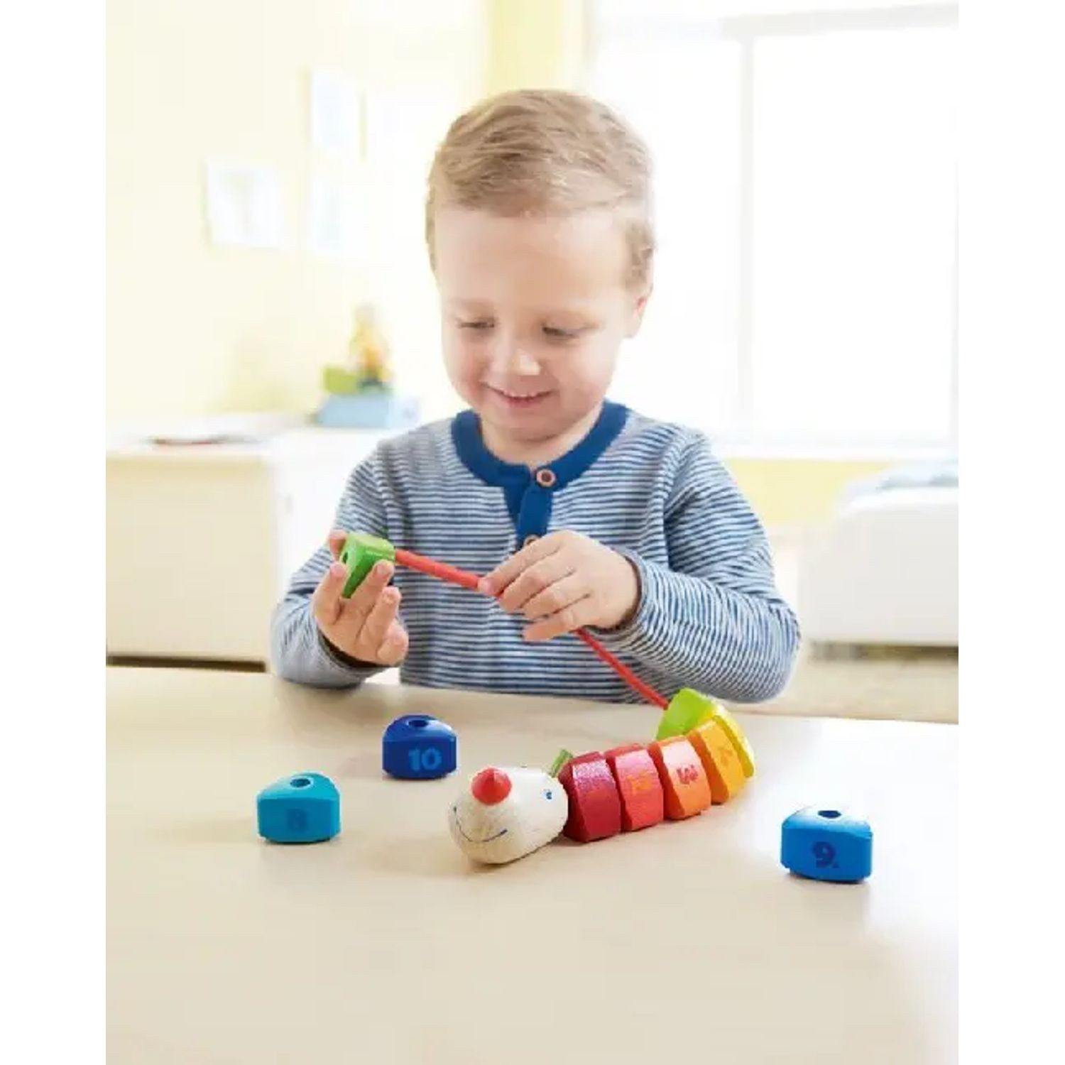 Haba Spiel Fädelspiel Zahlen-Drache (Kinderspiel)