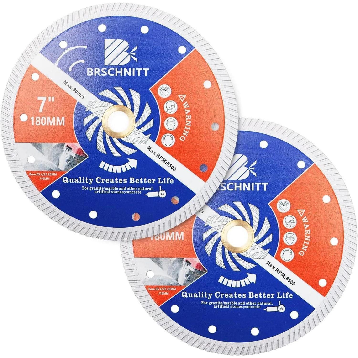 LuxusKollektion Diamanttrennscheibe Trennscheibe Diamant Turbo 180mm 2St.