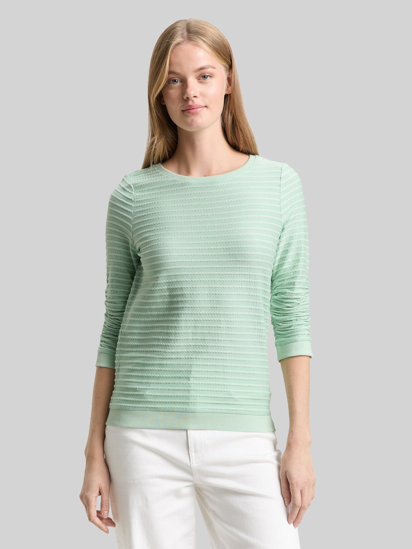 TOM TAILOR Denim Sweatshirt Strick & Sweatshirts Sweatshirt mit Streifenmuster