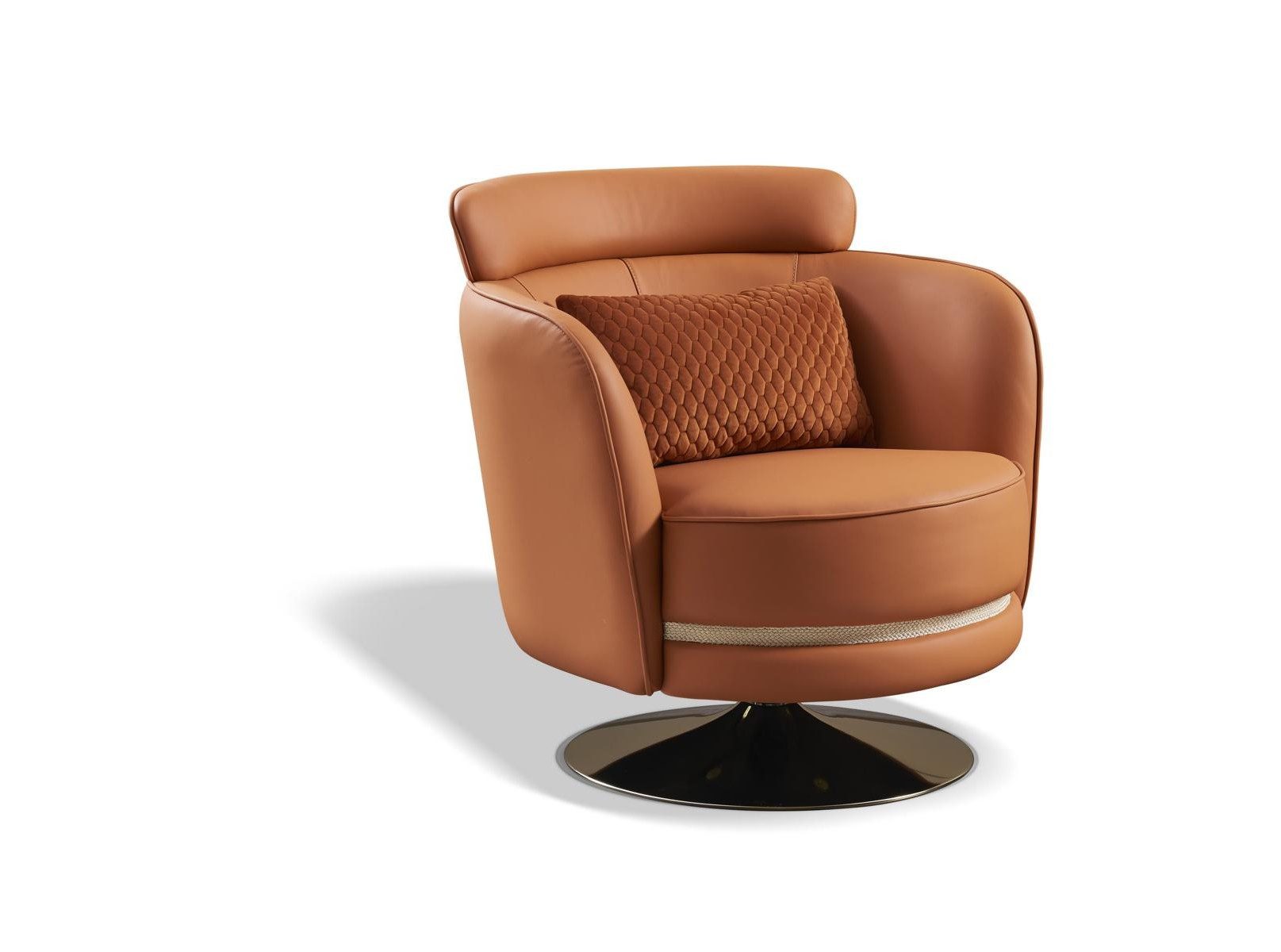 Xlmoebel Sessel Drehbarer Lederstuhl mit Polster für das Wohnzimmer (1-St., Drehbarer Lederstuhl), Made in Europa