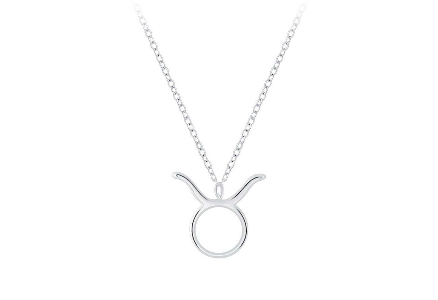 Monkimau Silberkette Stier Sternzeichen Halskette 925 Silber, Hypoallergen