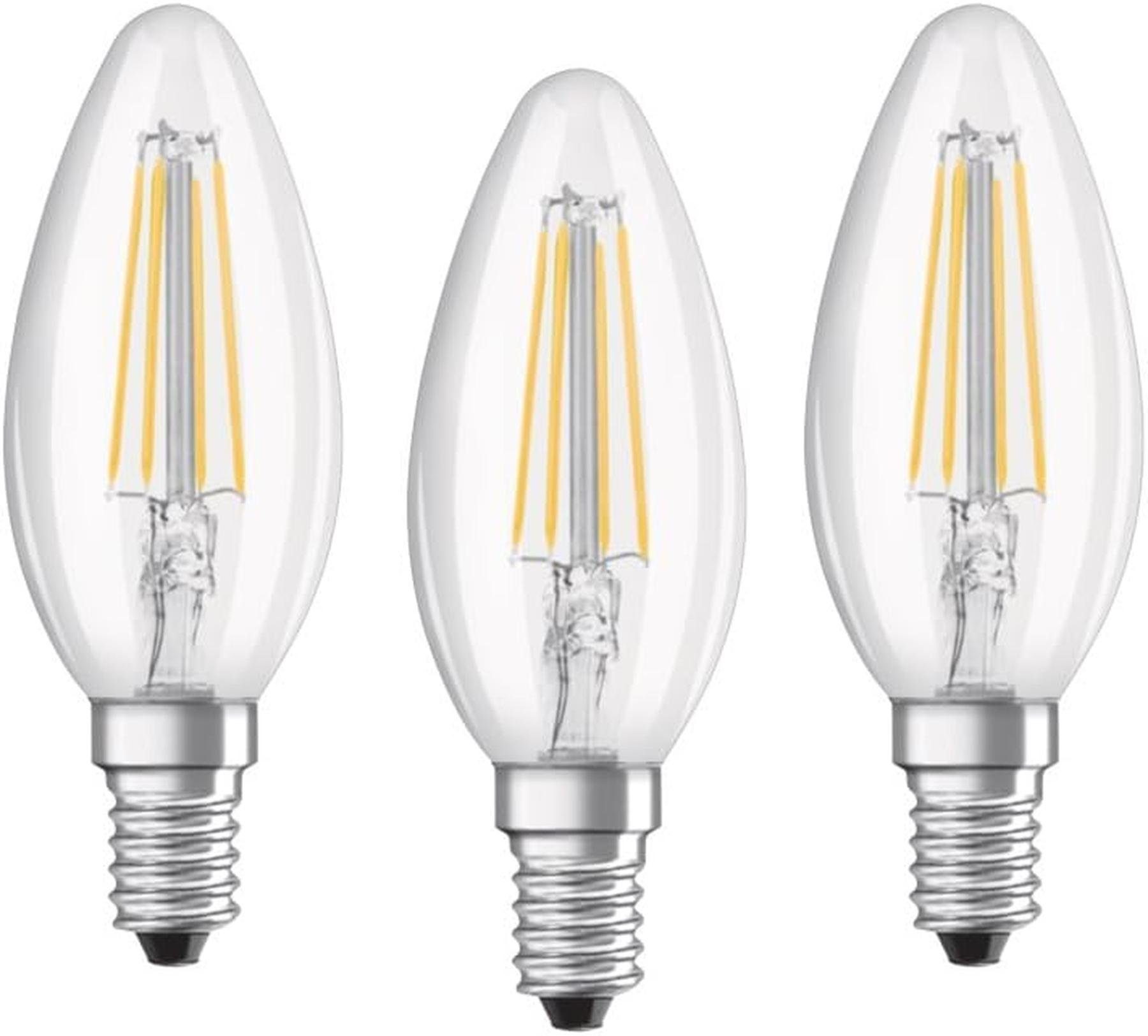 Kerzenform 4000 Kelvin Osram 3er-Pack kaltweiss, LED-Leuchtmittel Osram-LED-Base-Classic-B-Lampe-, Watt 40 E14,