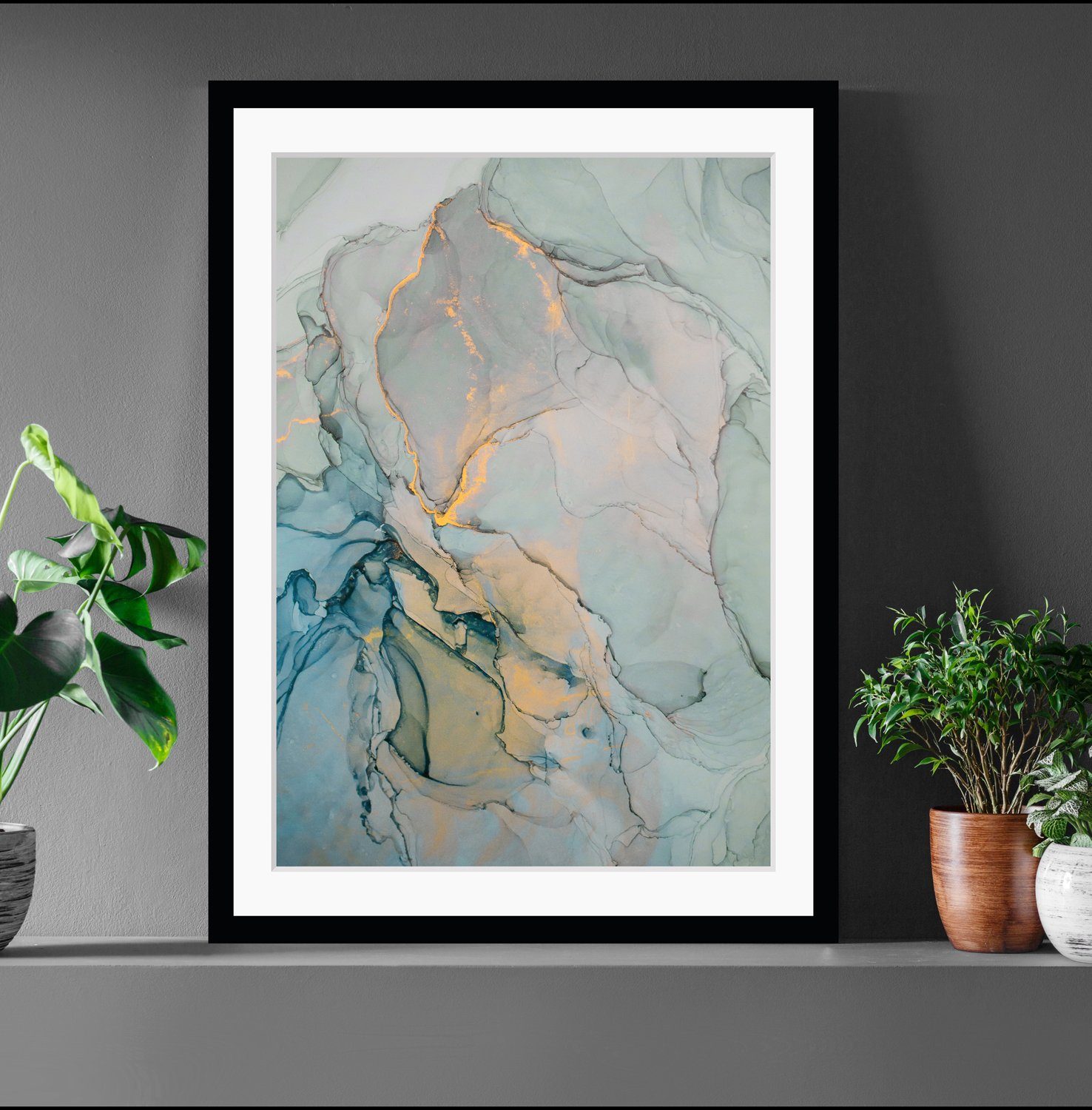 queence Bild Bettina, Abstrakt, Figuren, Gemälde, Kunst, Spa, Marmor, Abstrakt, gerahmt