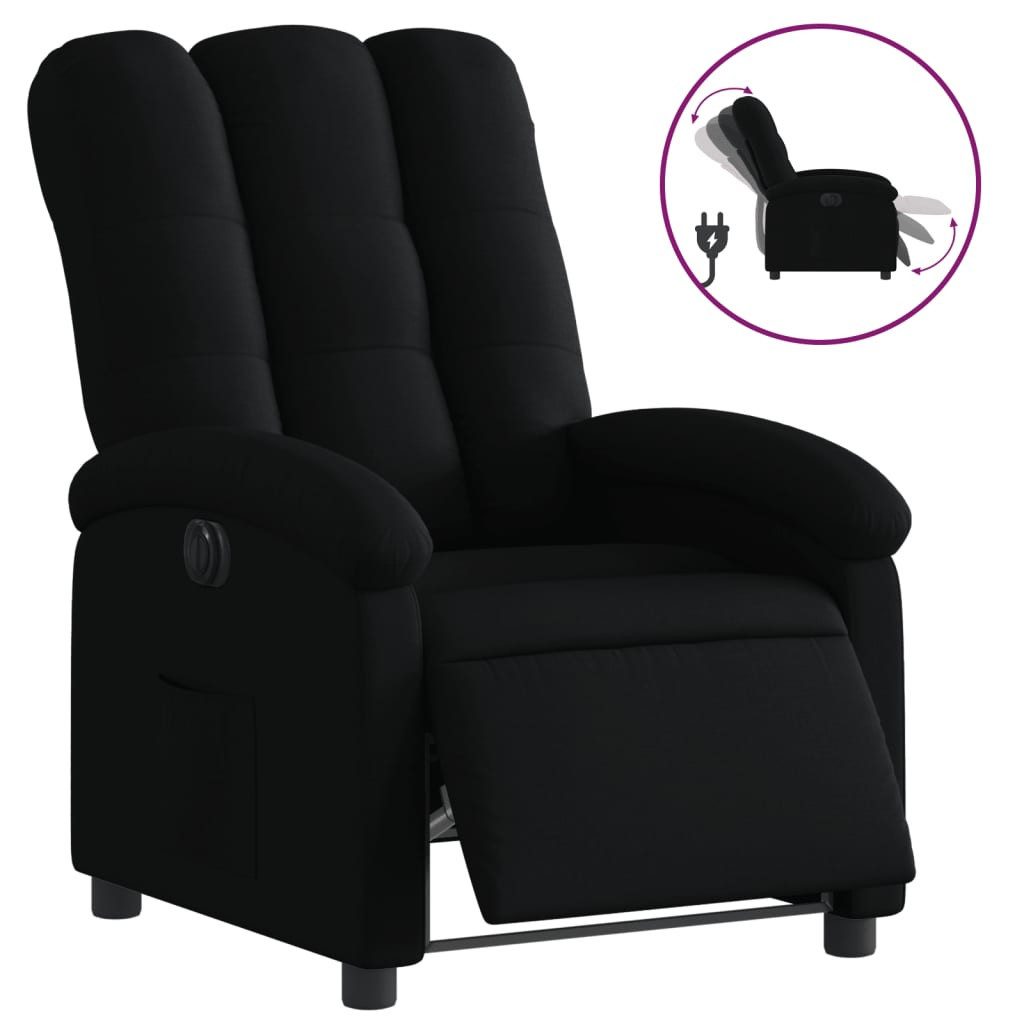 vidaXL Sessel Relaxsessel Elektrisch Schwarz Stoff günstig online kaufen